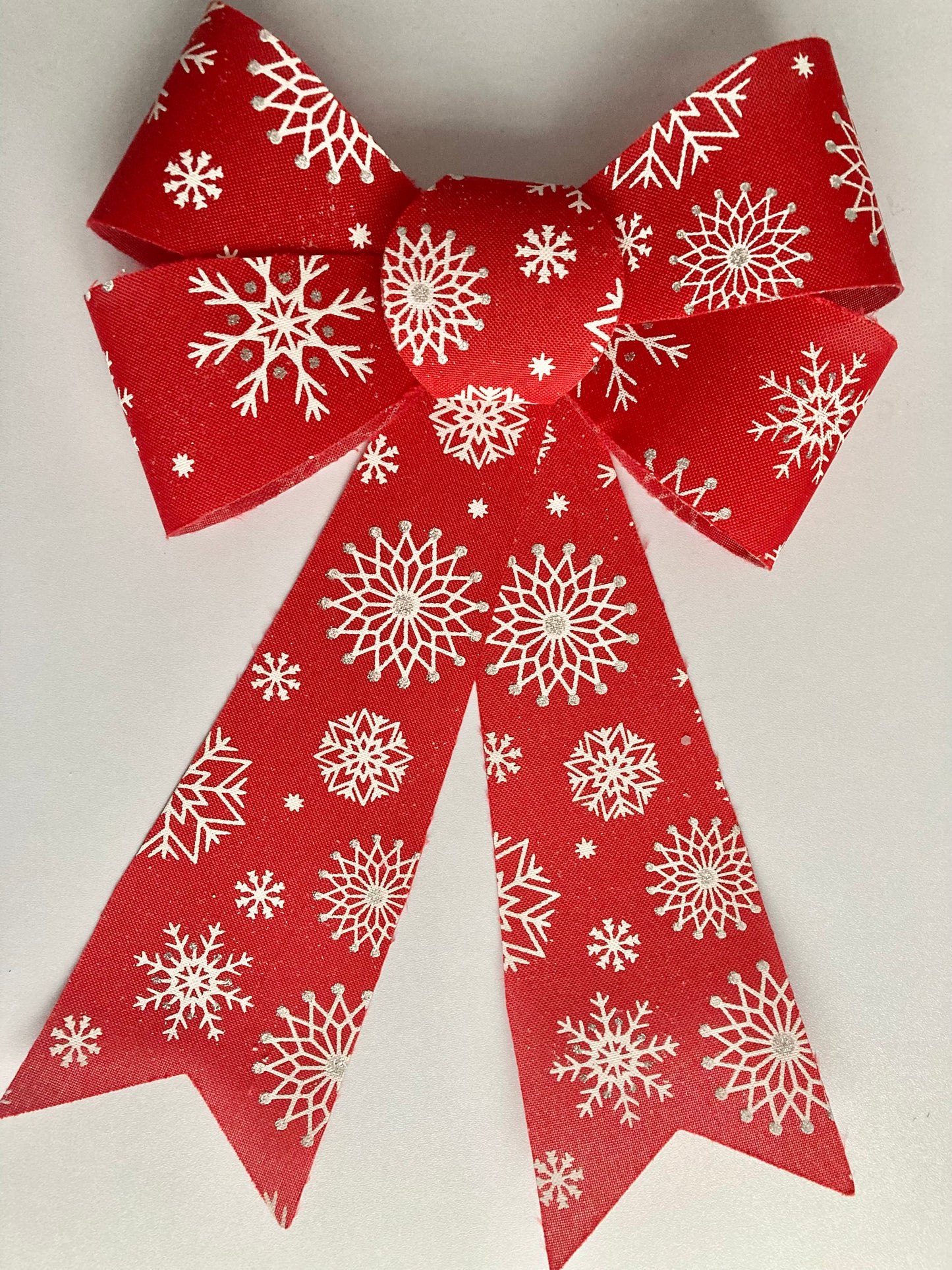 Red Snowy Large Bow