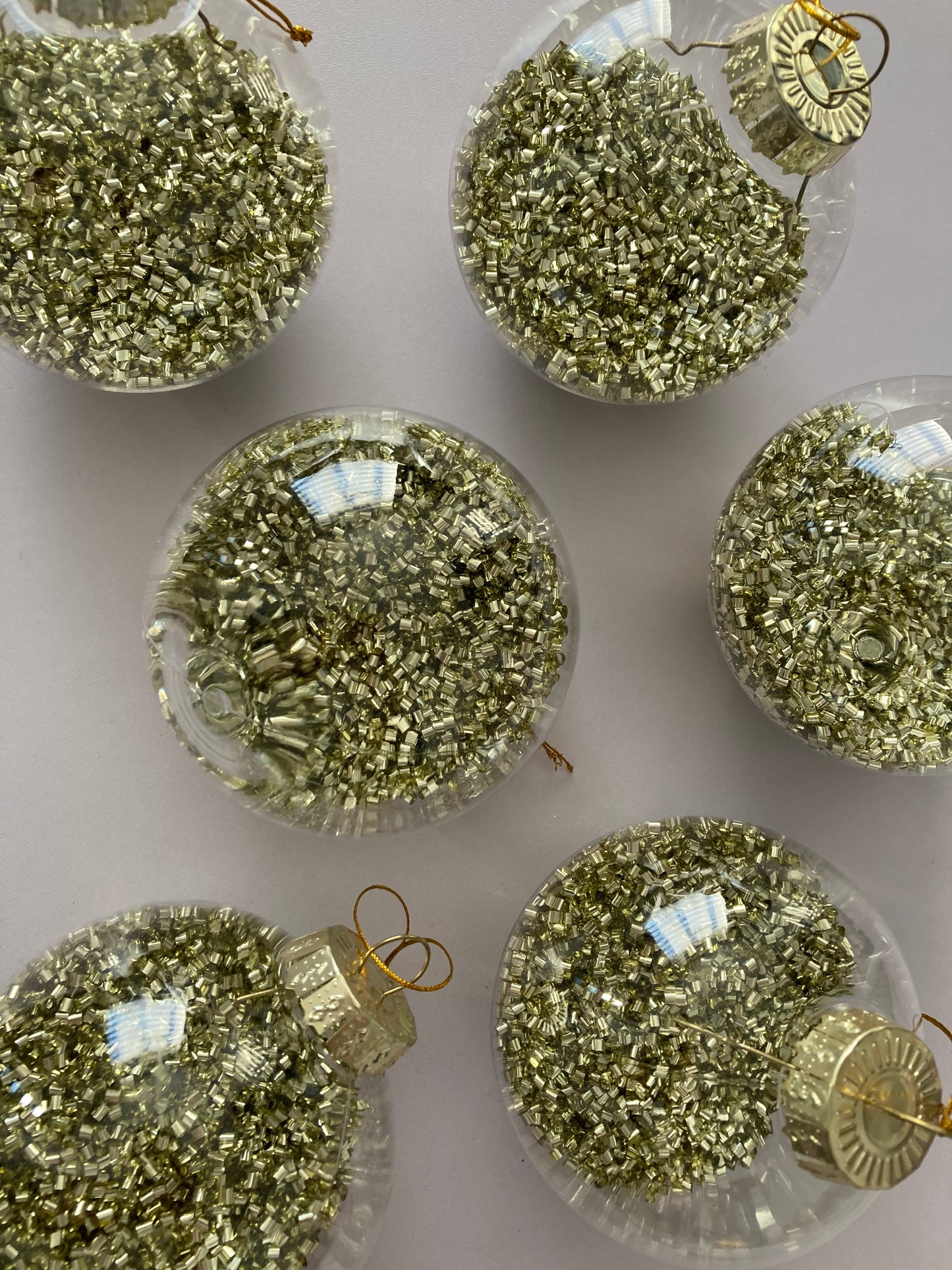 6Pck Gold Baubles
