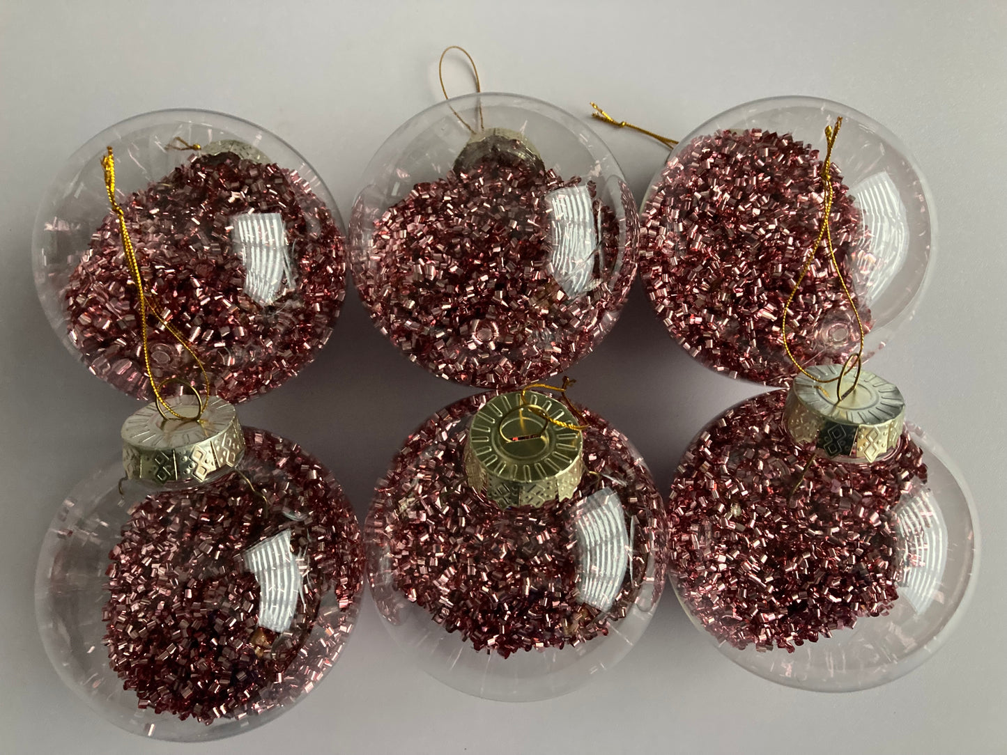 6pk Blush Pink Bauble Set