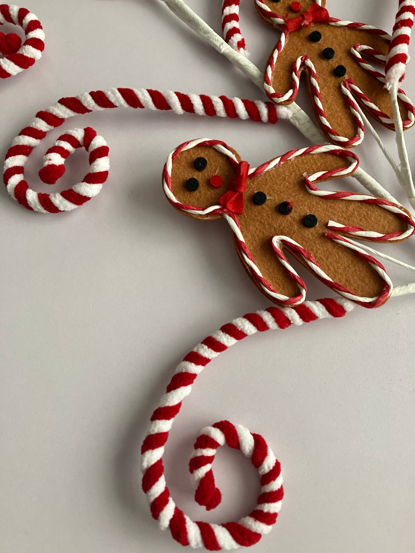 65cm Gingerbread & Candy Swirl Spray