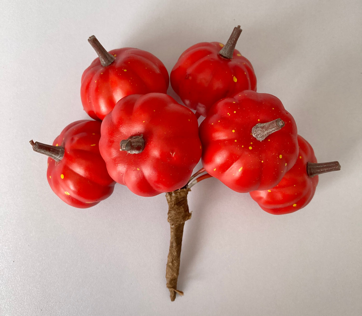 6 Dark Orange Mini Pumpkins