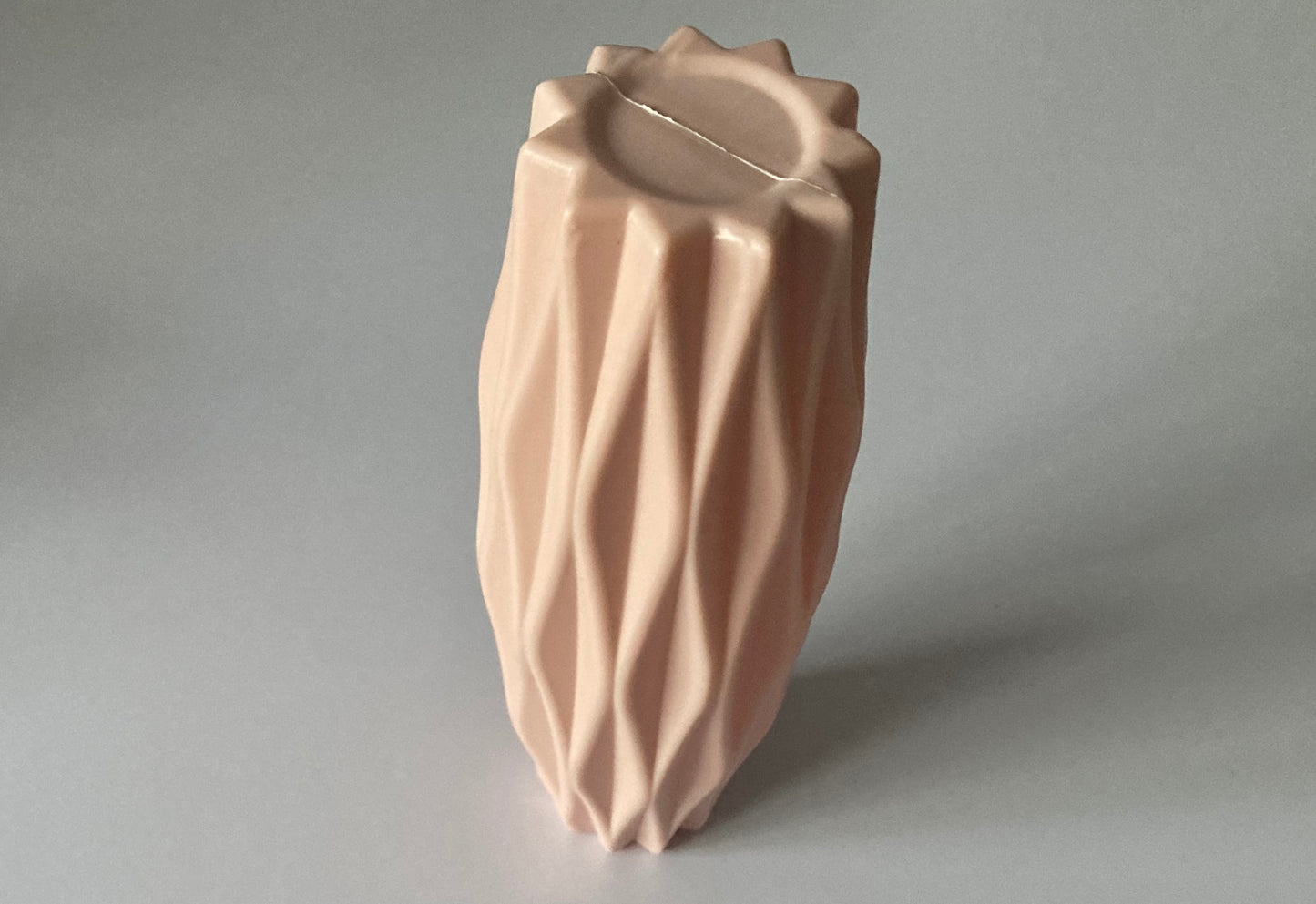 Pastel Peach Geometric Vase