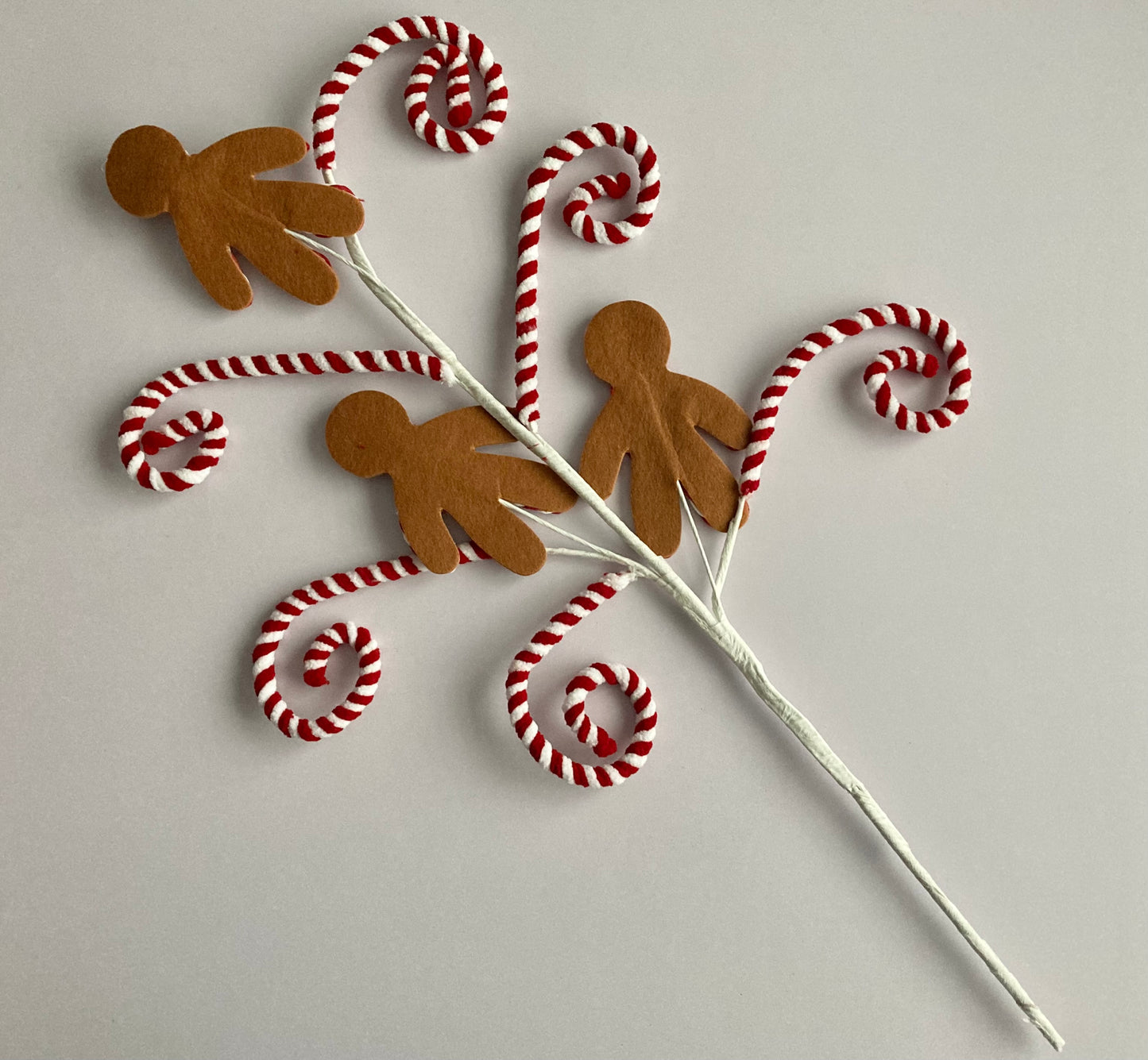 65cm Gingerbread & Candy Swirl Spray