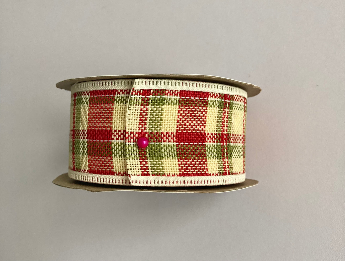 10yrds Tartan Fabric Edge Ribbon