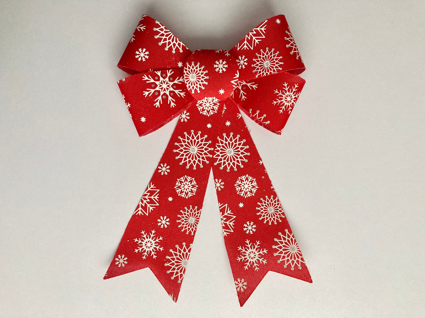 Red Snowy Large Bow
