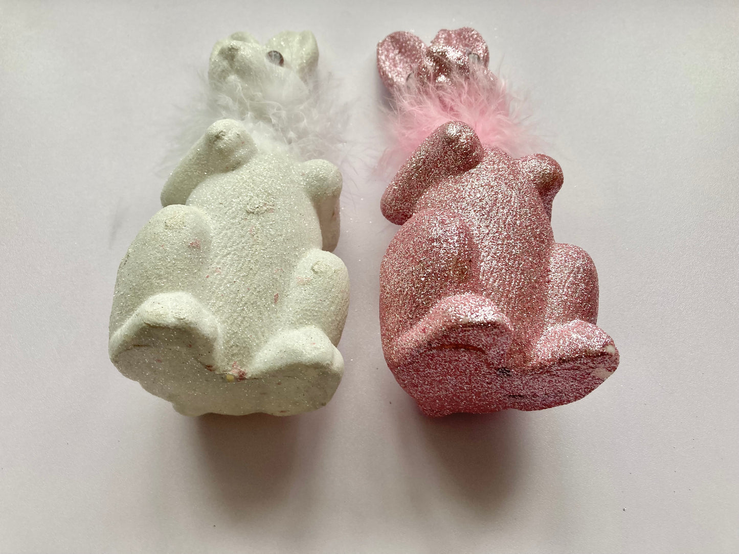 Glittered Pink Fluffy Bunny