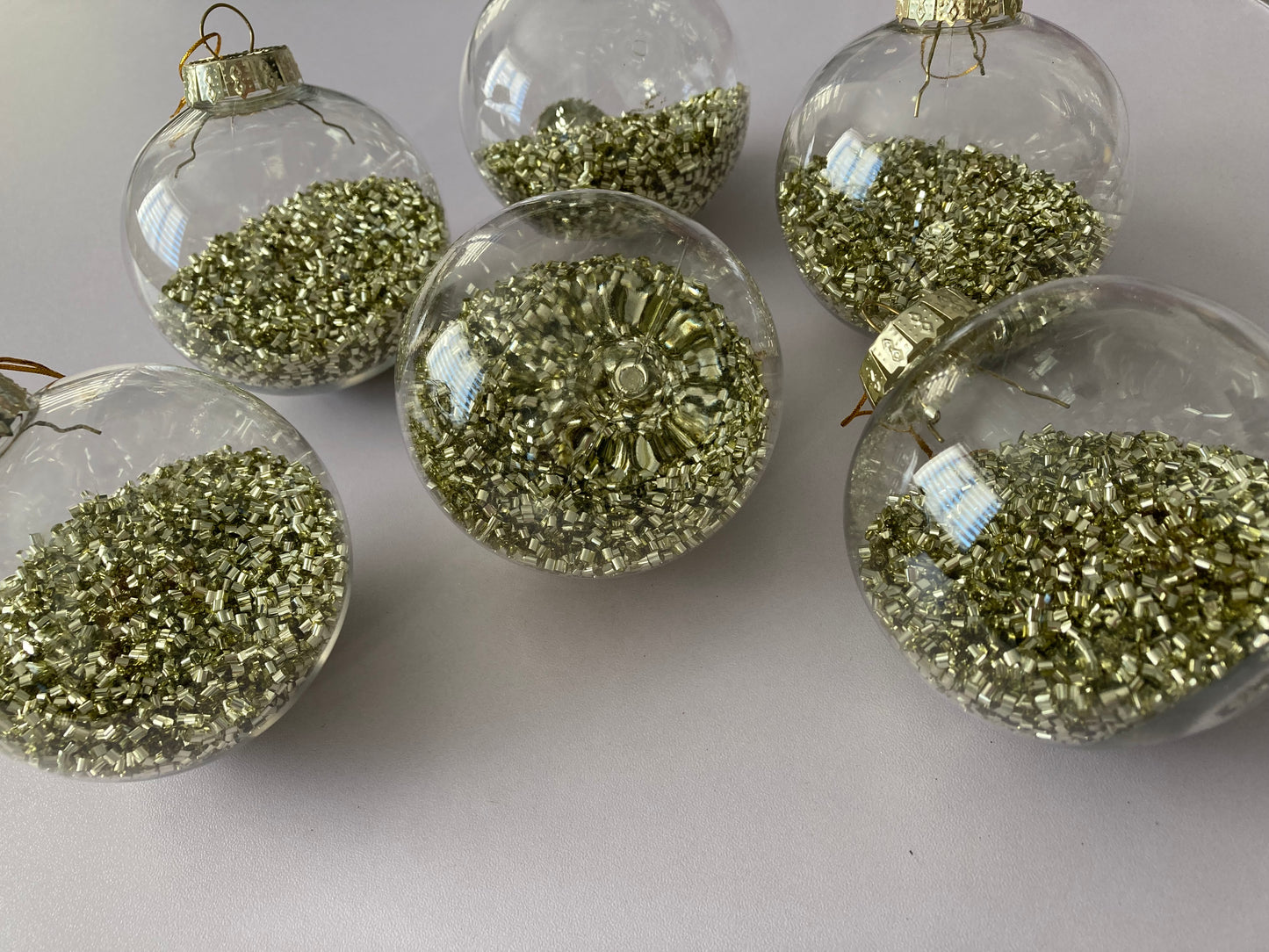 6Pck Gold Baubles