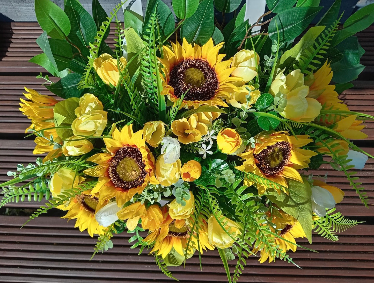 Sunflower & Tulip Double Hook Plant Pot