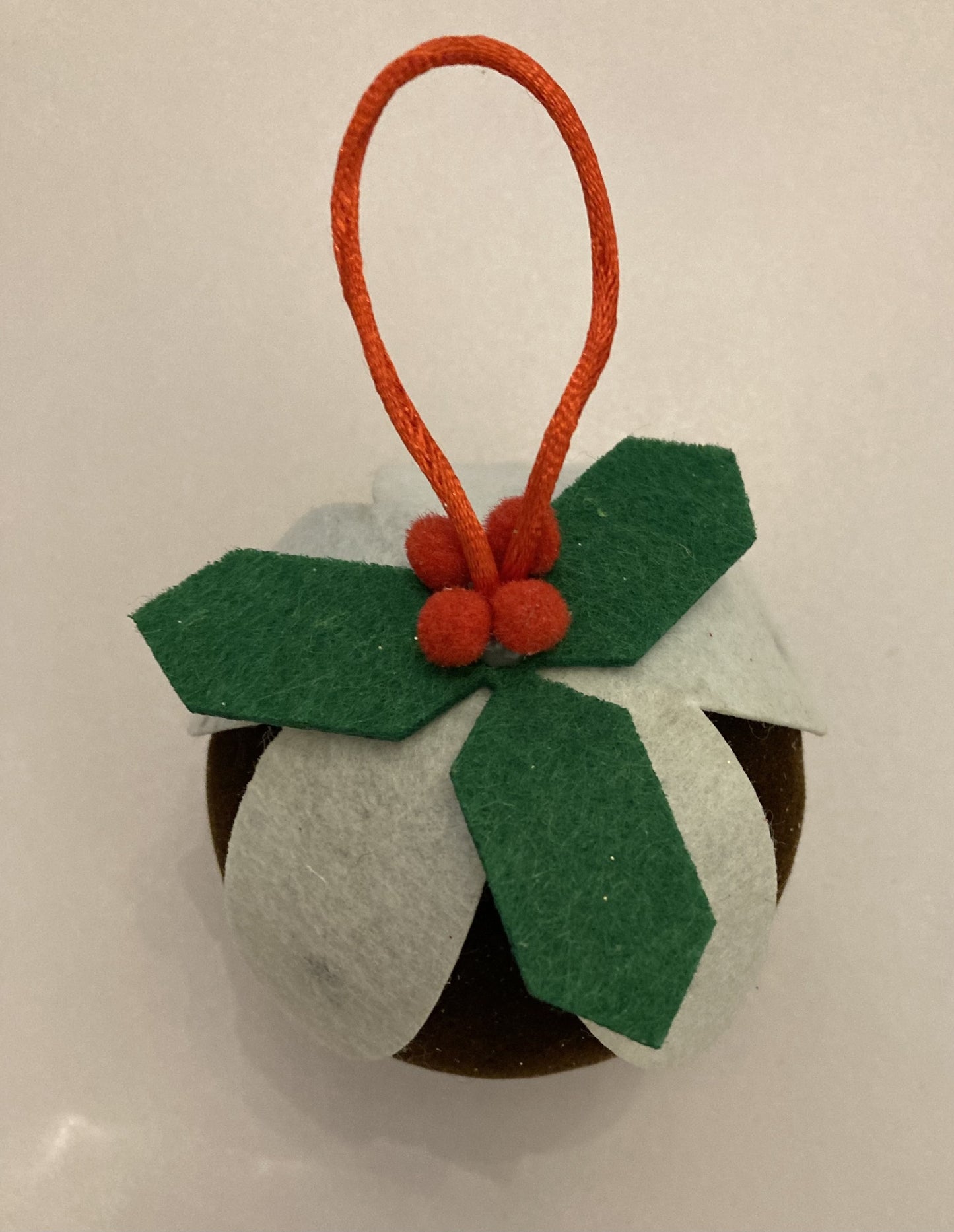 Fabric Xmas Pudding Bauble
