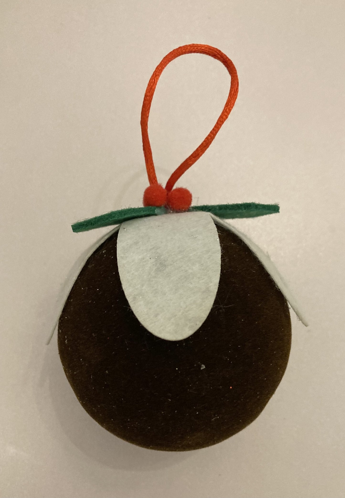Fabric Xmas Pudding Bauble