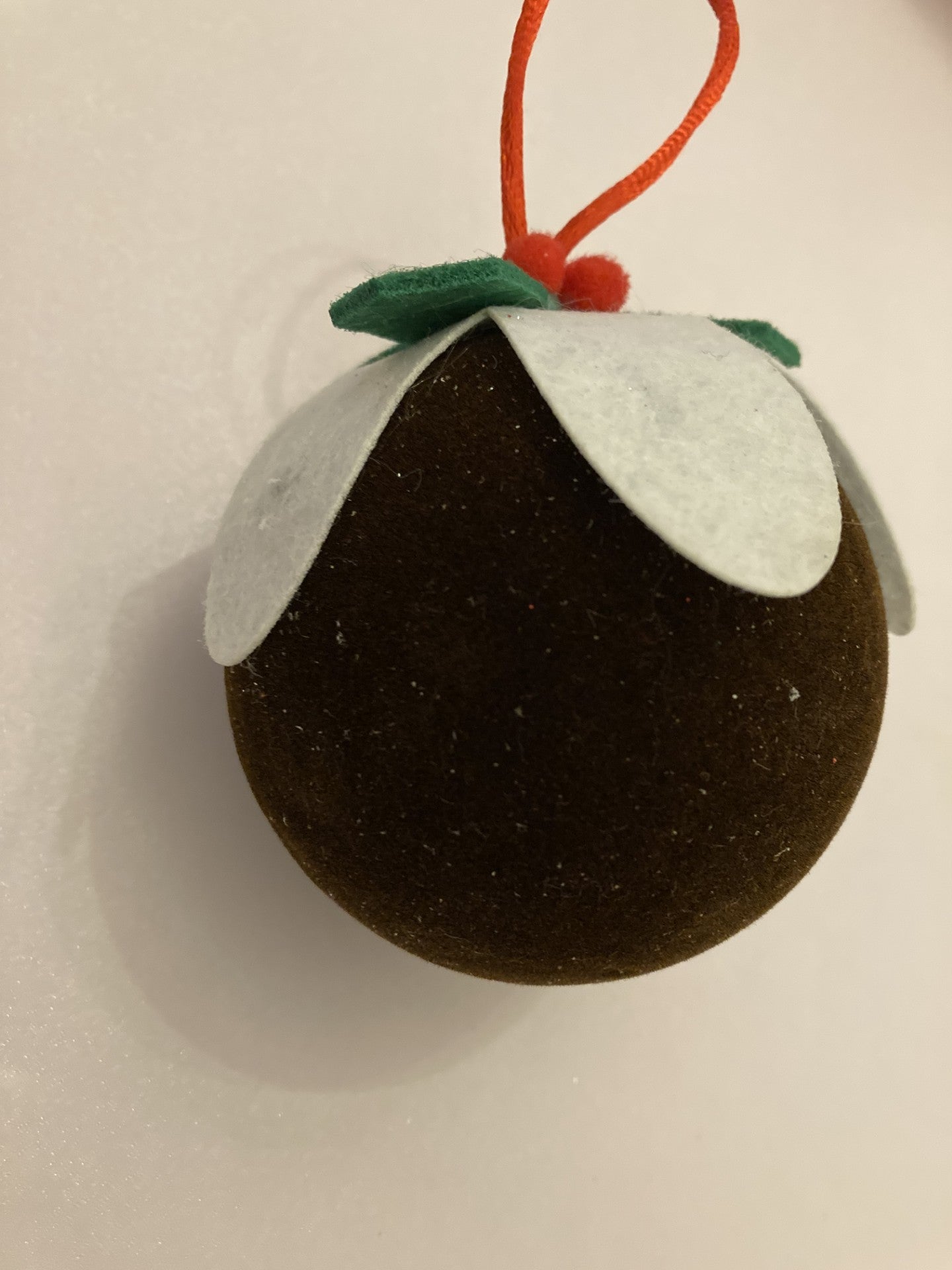 Fabric Xmas Pudding Bauble