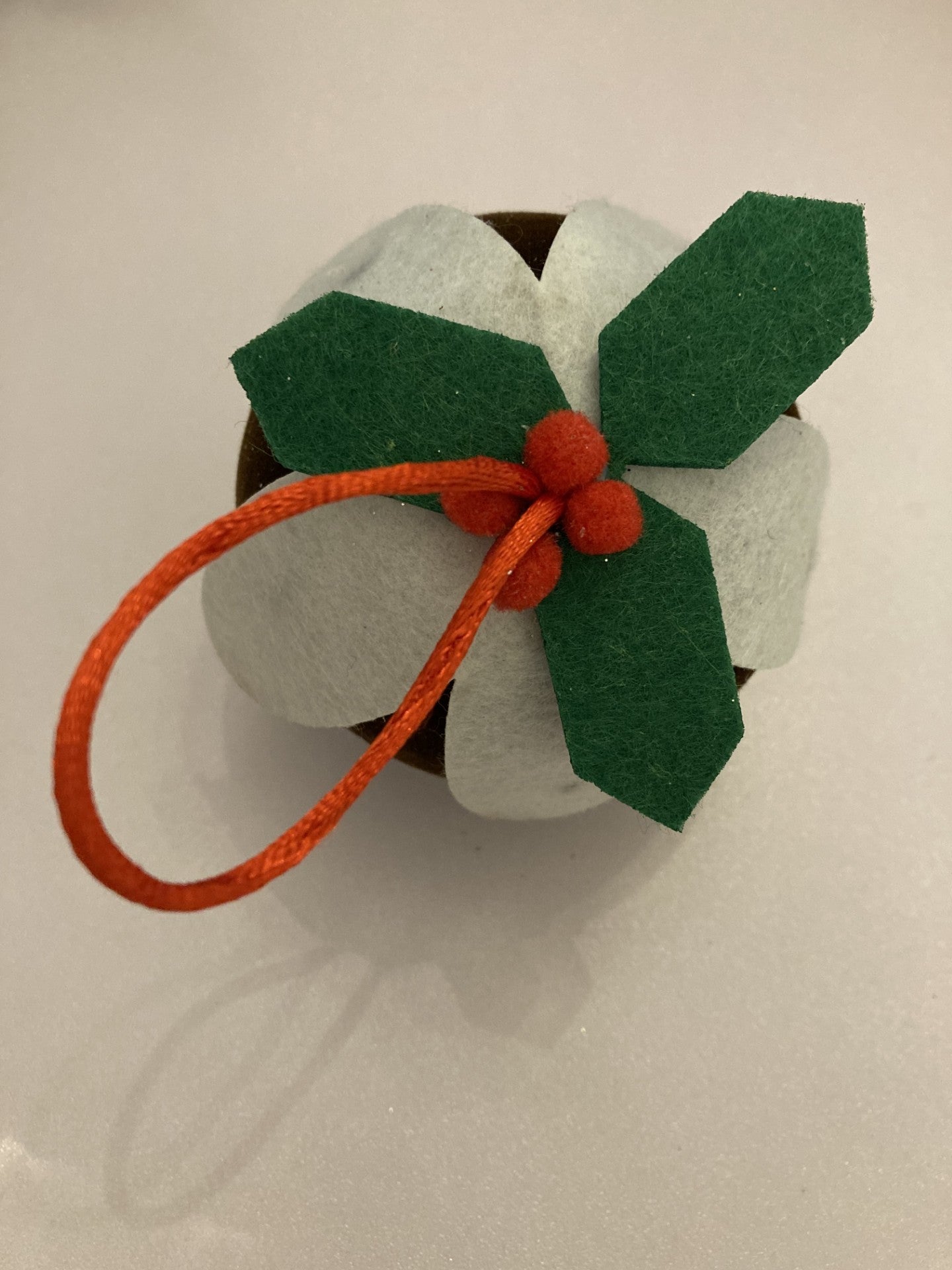 Fabric Xmas Pudding Bauble