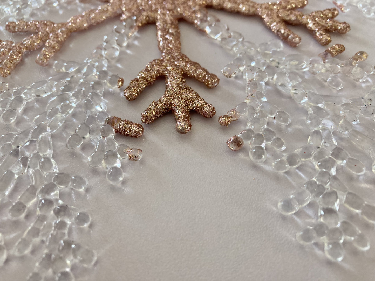 22cm Acrylic Rose Gold Snowflake Hanging Decoration