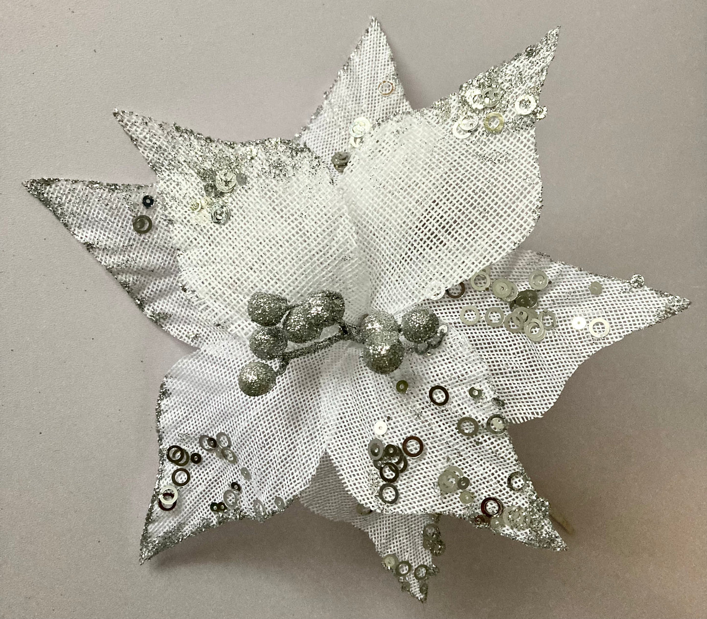 White & Silver Poinsettia