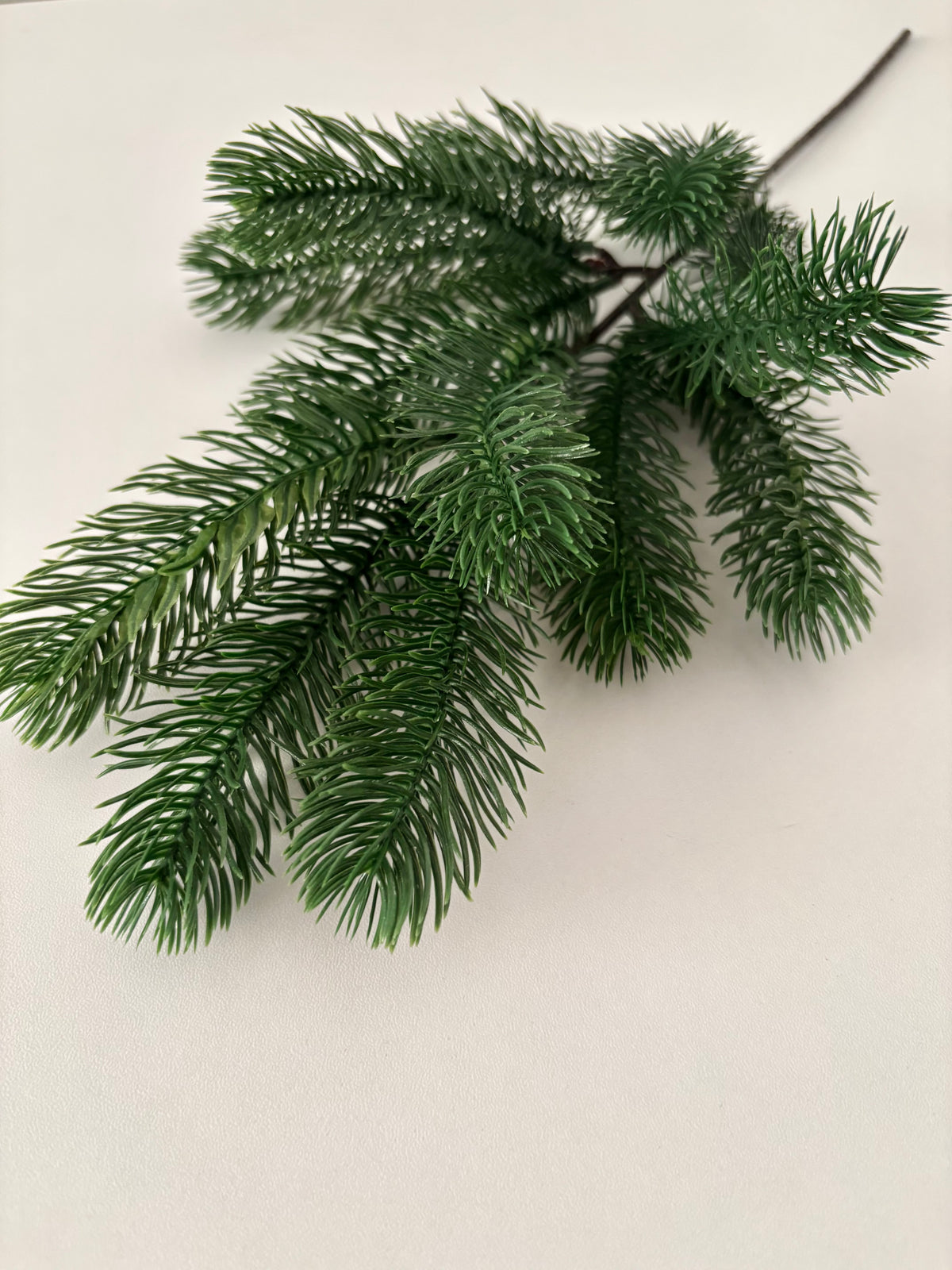Dark Green Spruce Stem | Artificial Faux Foliage | 13 Piece Detachable Stem