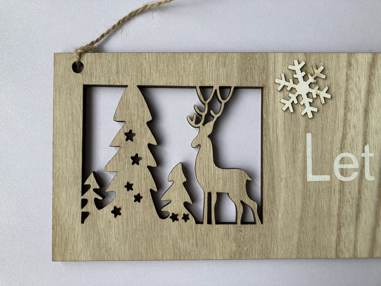 Let It Snow Wall Plaque Decor
