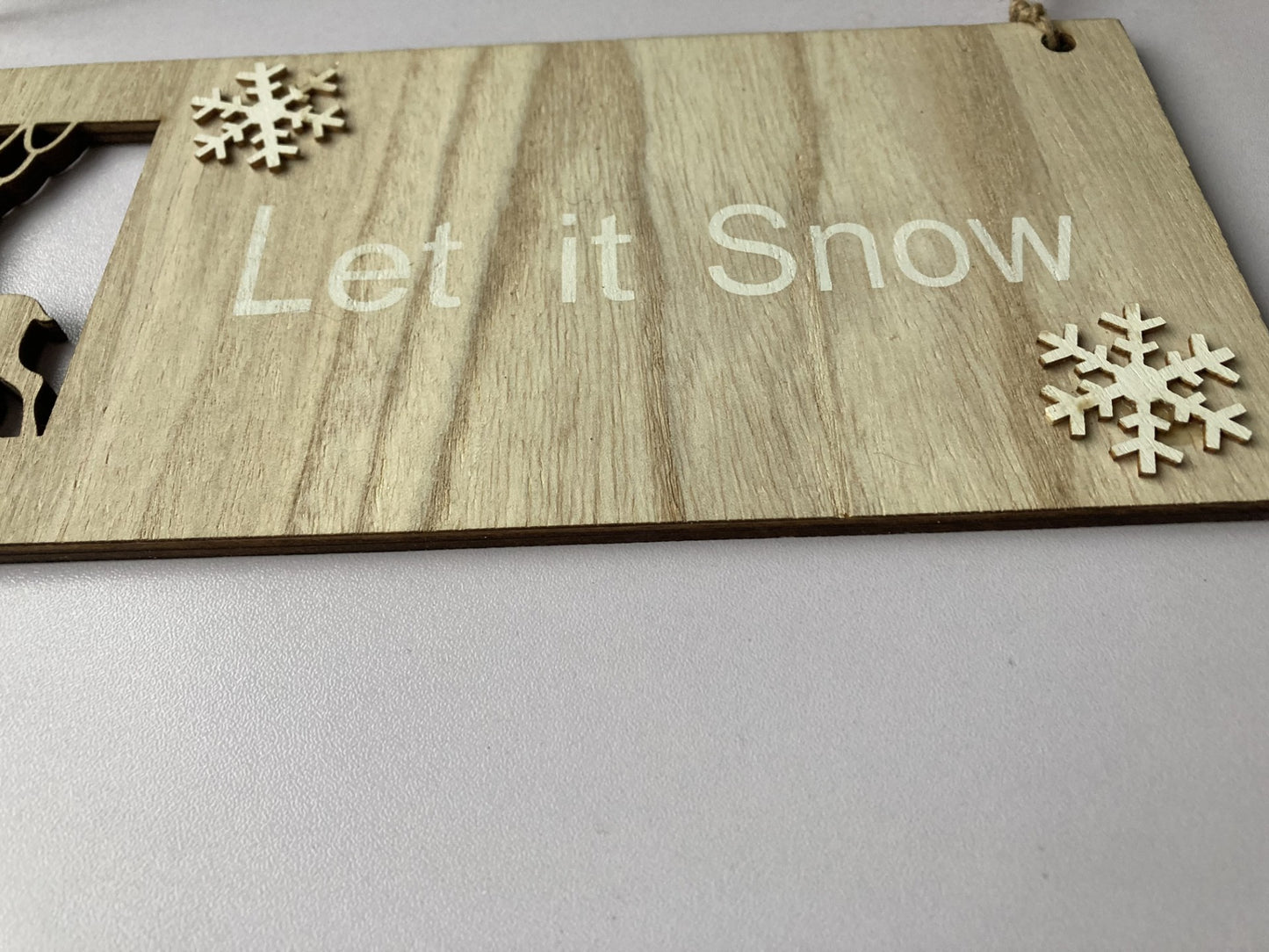 Let It Snow Wall Plaque Decor