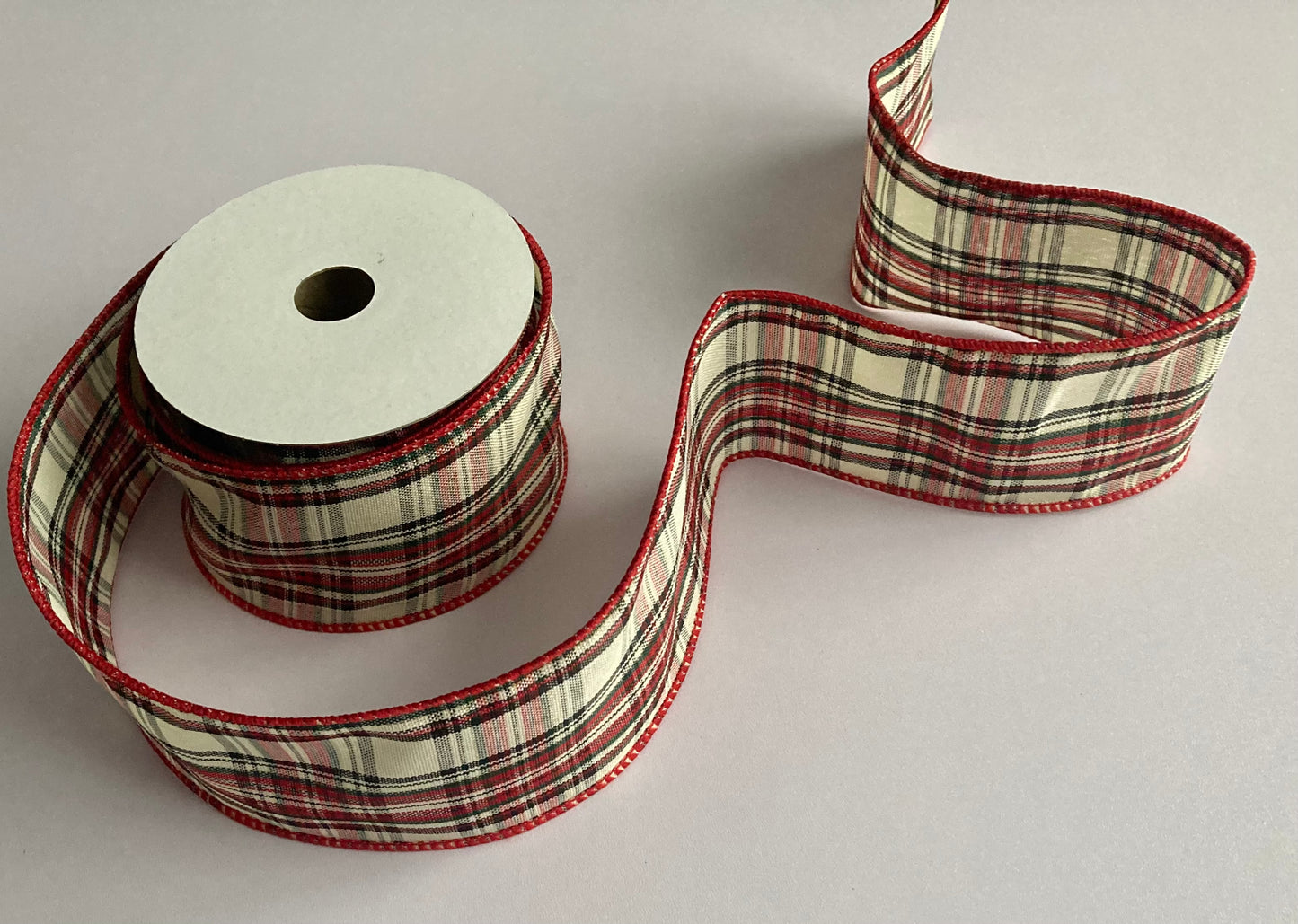 10yrds x 63mm Wired Edge Tartan Ribbon