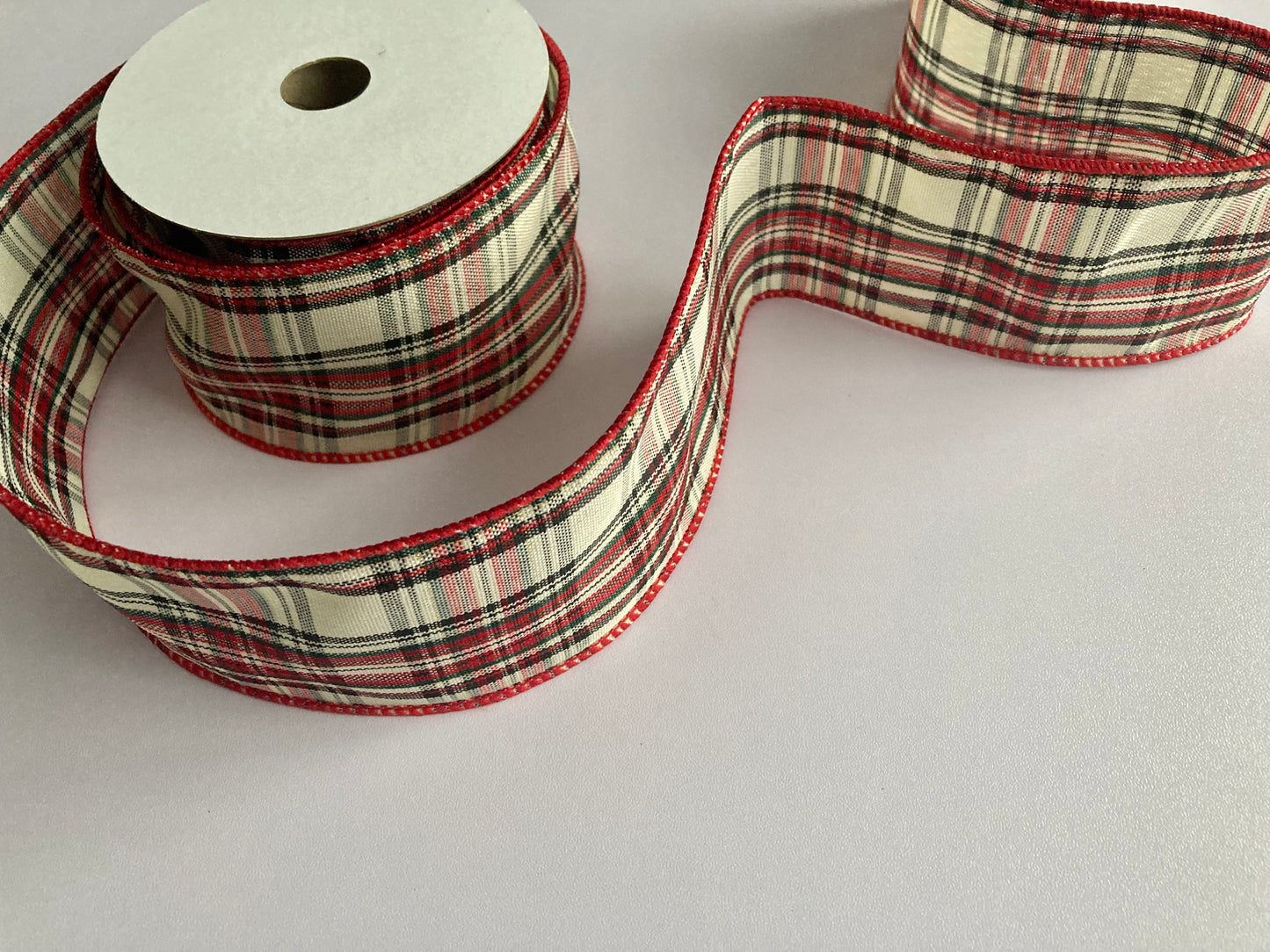 10yrds x 63mm Wired Edge Tartan Ribbon