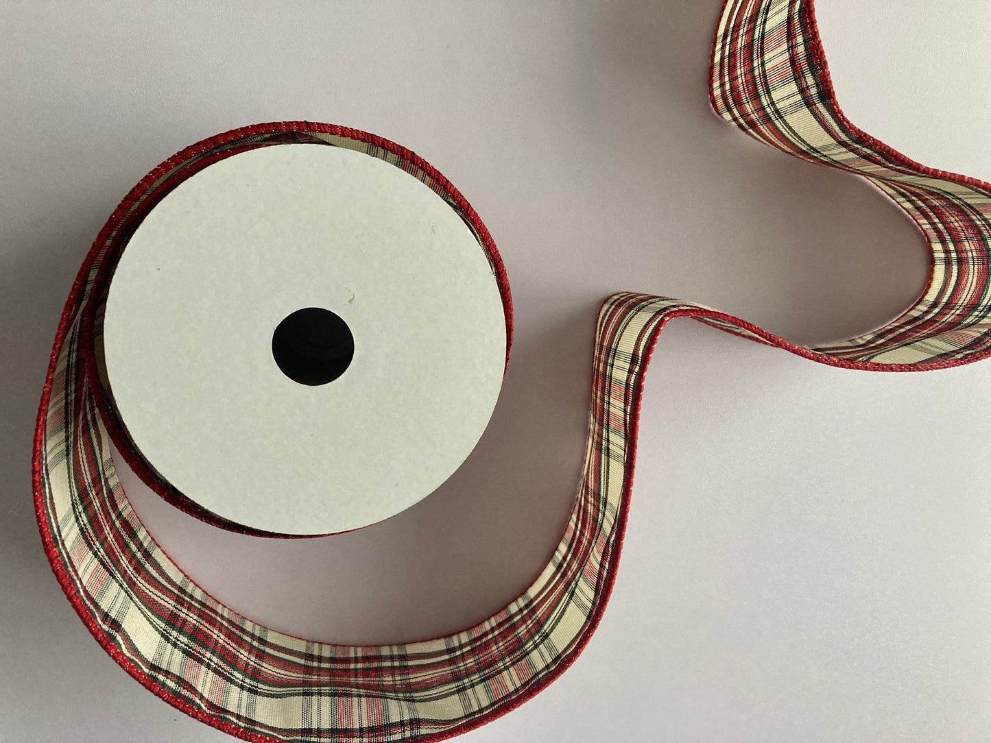 10yrds x 63mm Wired Edge Tartan Ribbon