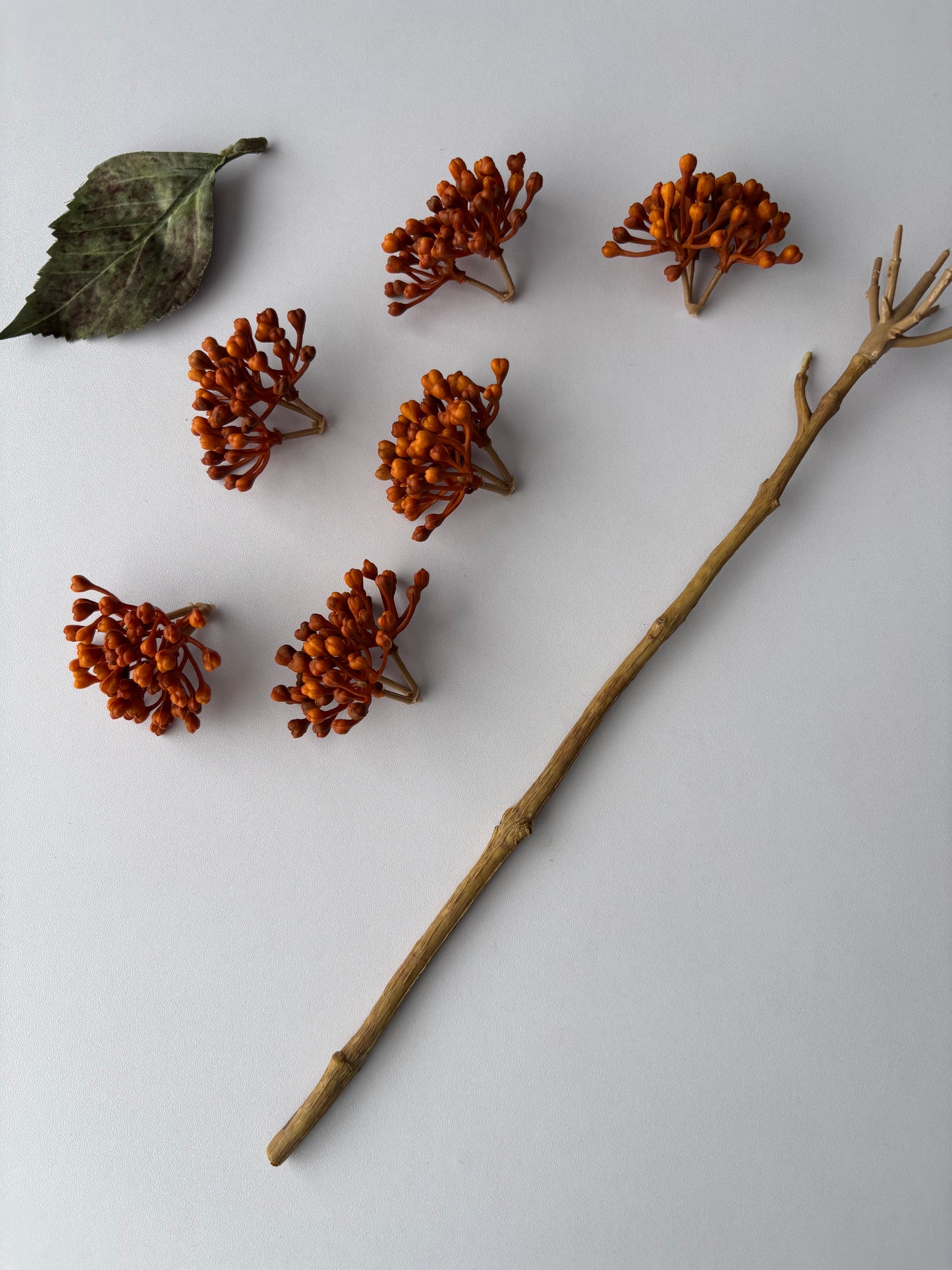Autumn Hydrangea Berry Stem Orange
