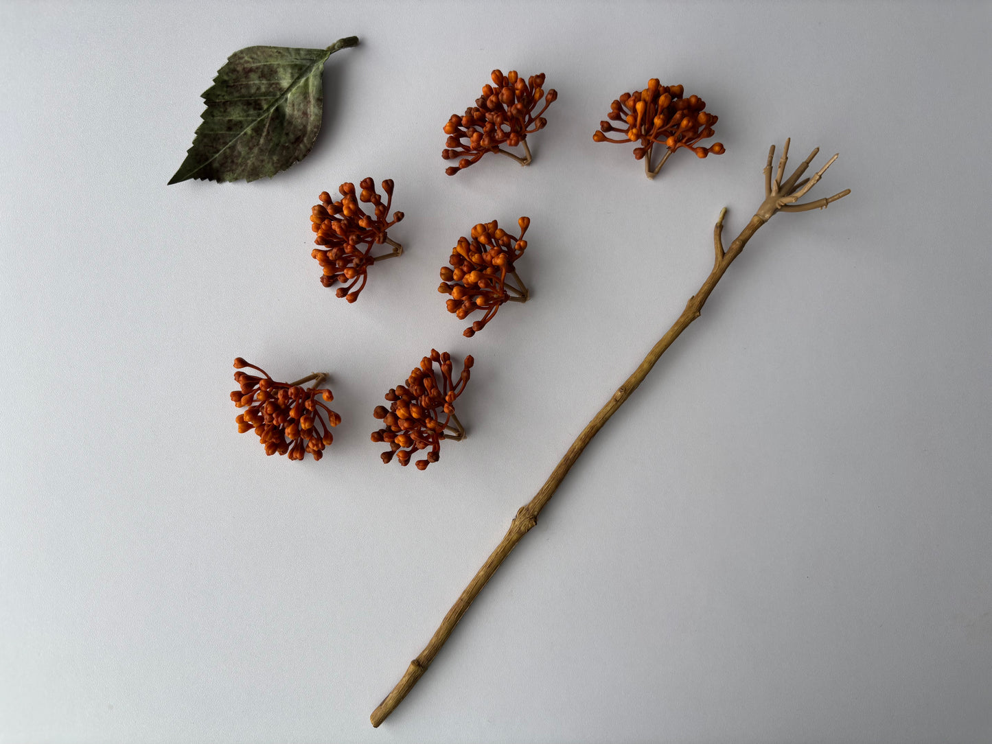 Autumn Hydrangea Berry Stem Orange
