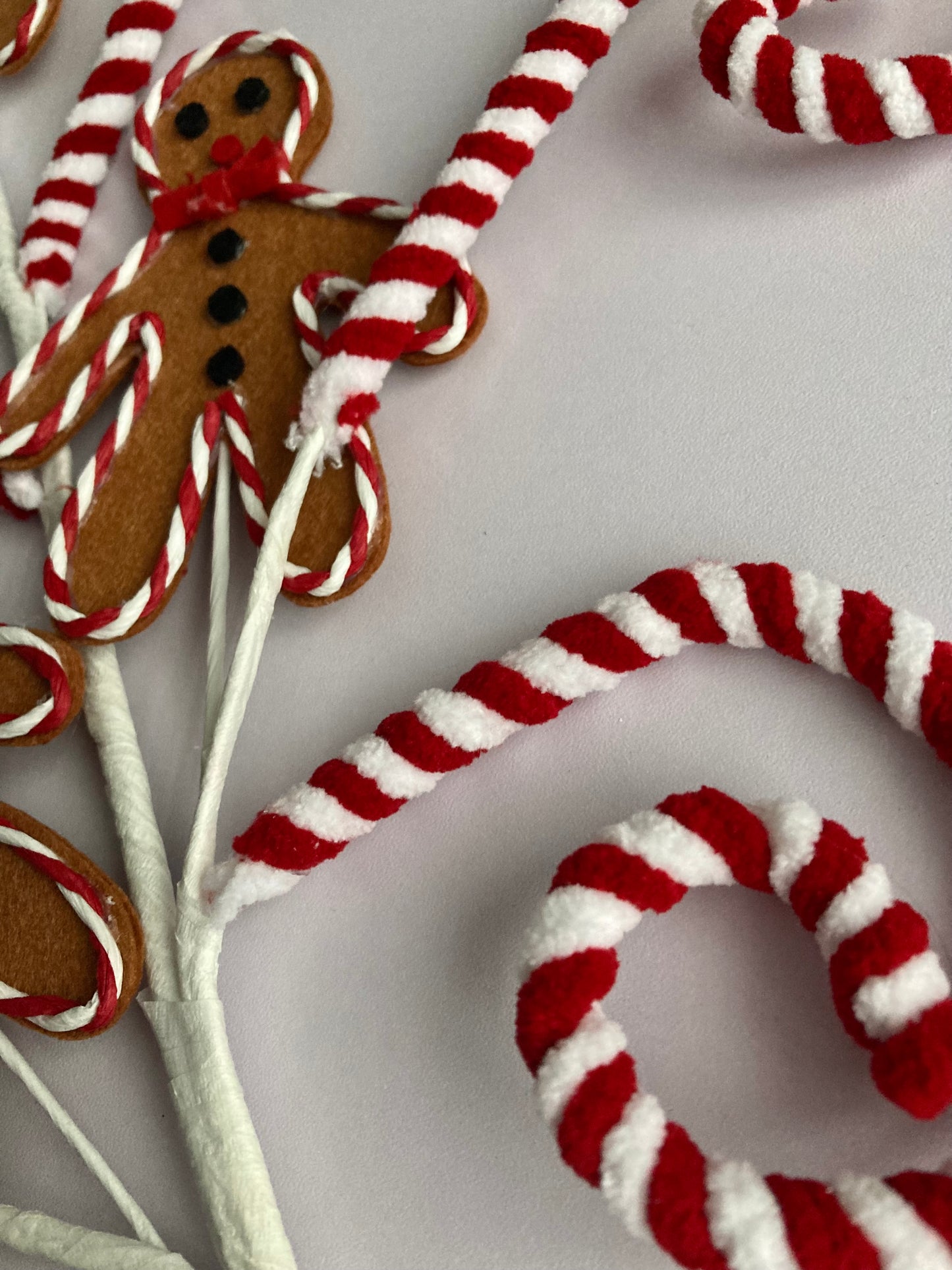 65cm Gingerbread & Candy Swirl Spray