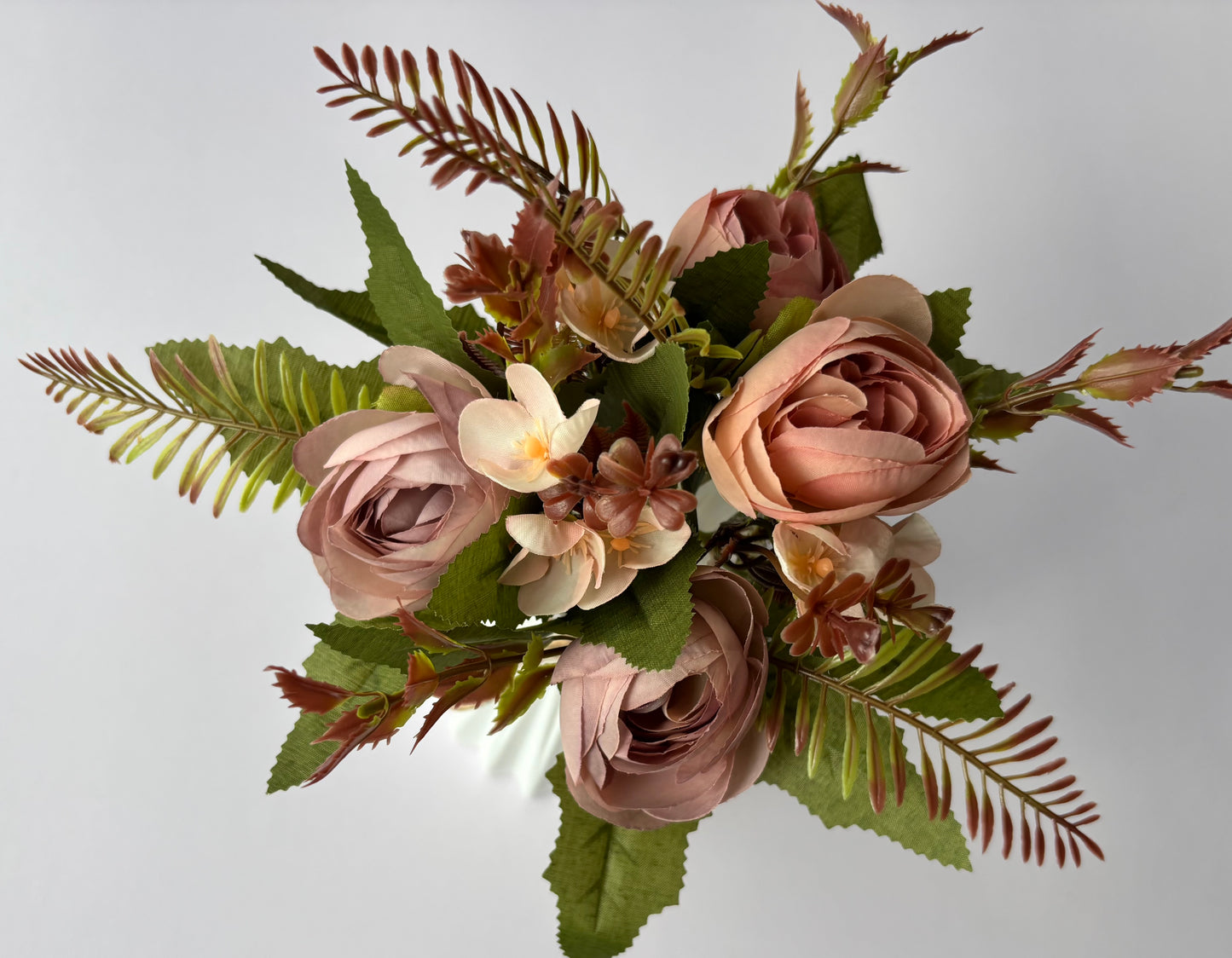 Dusky Pink & Purple Ranunculi & Hydrangea Bunch