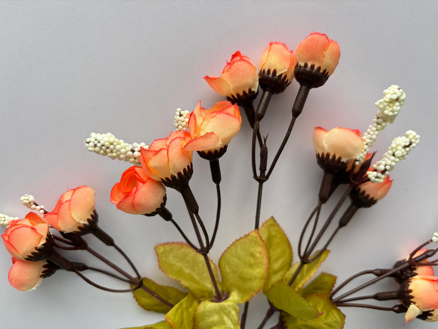 Orange/Peach Mini Rosebud Bunch