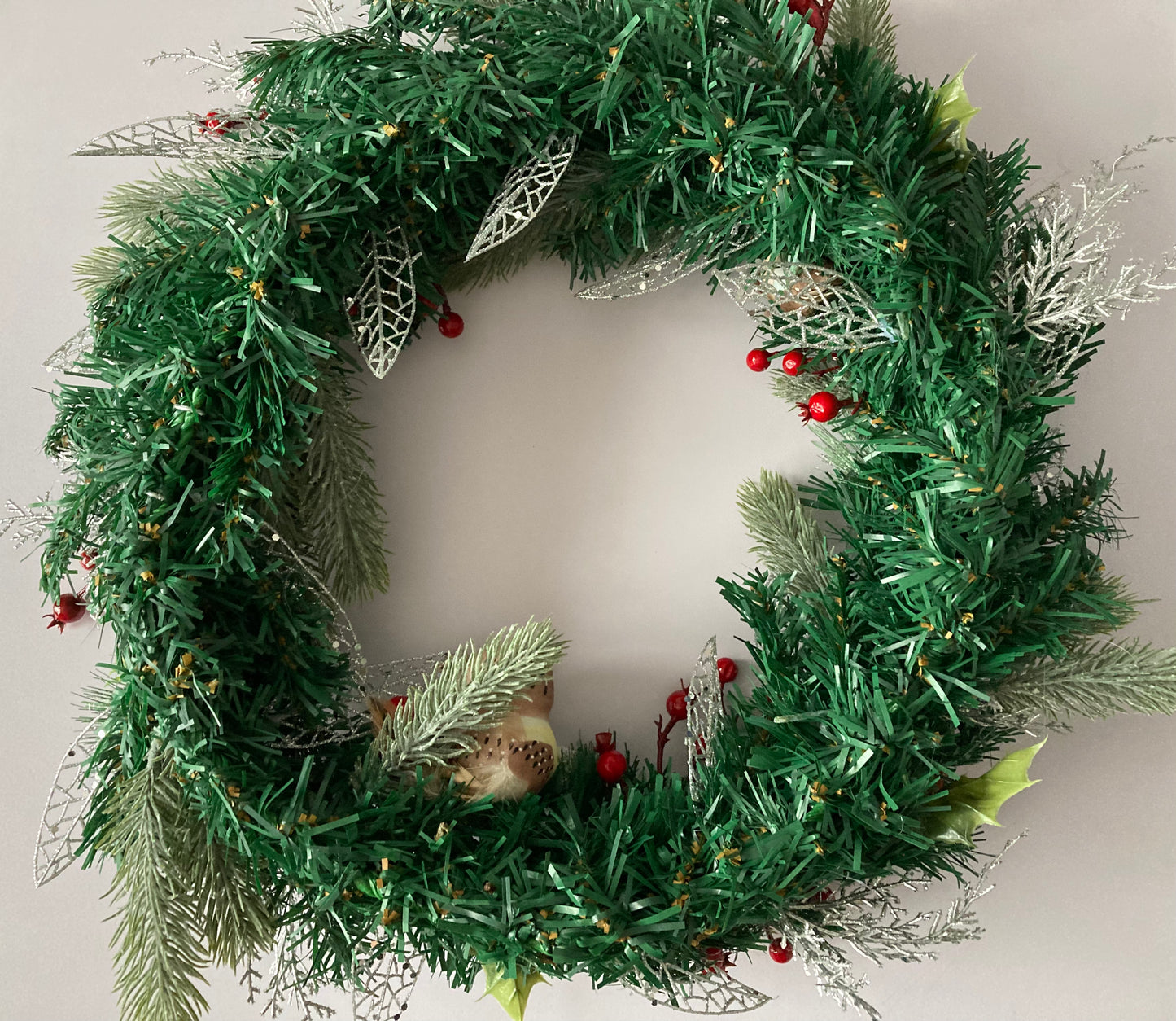 45cm Owl Winter Woodland Wreath