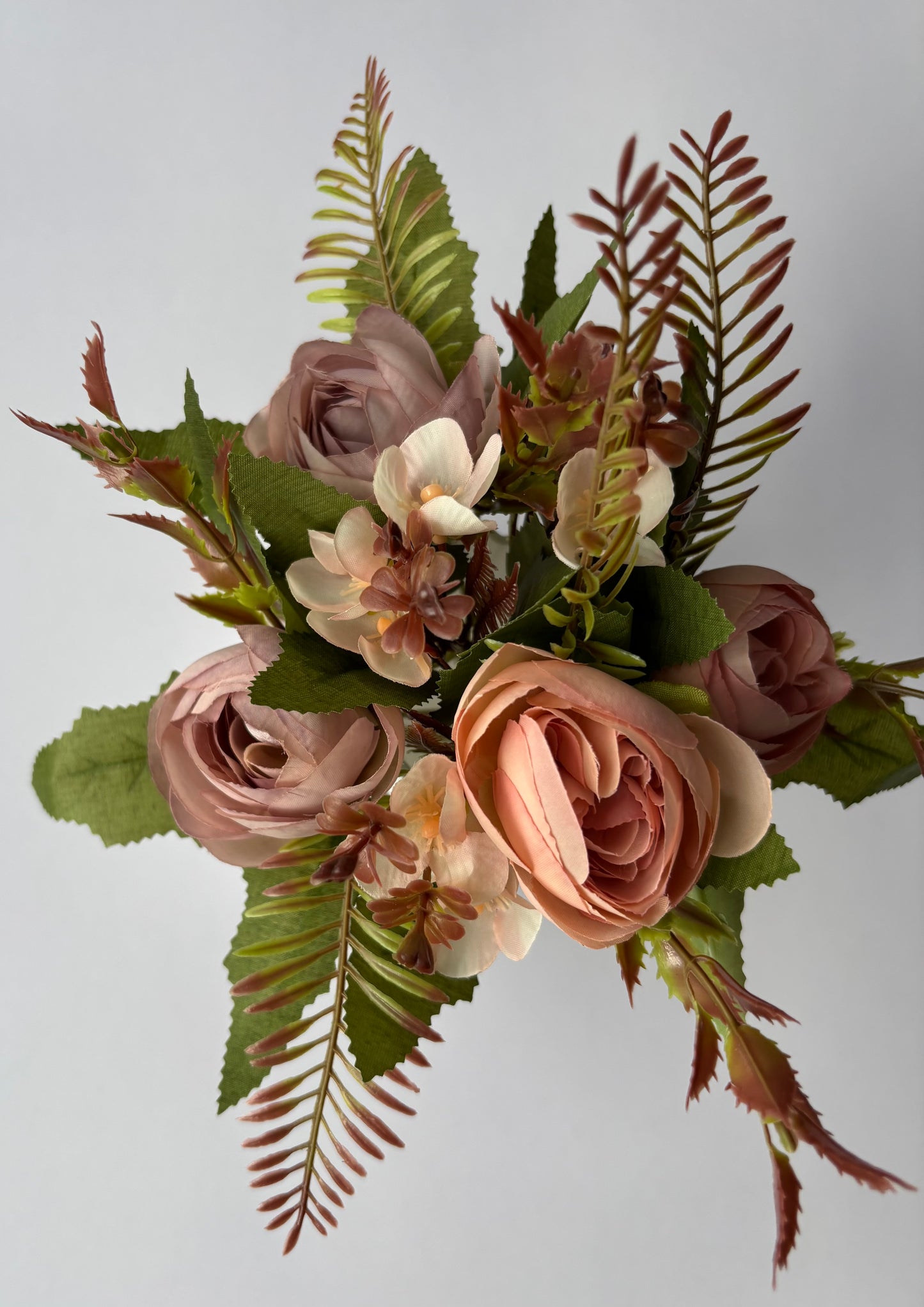 Dusky Pink & Purple Ranunculi & Hydrangea Bunch