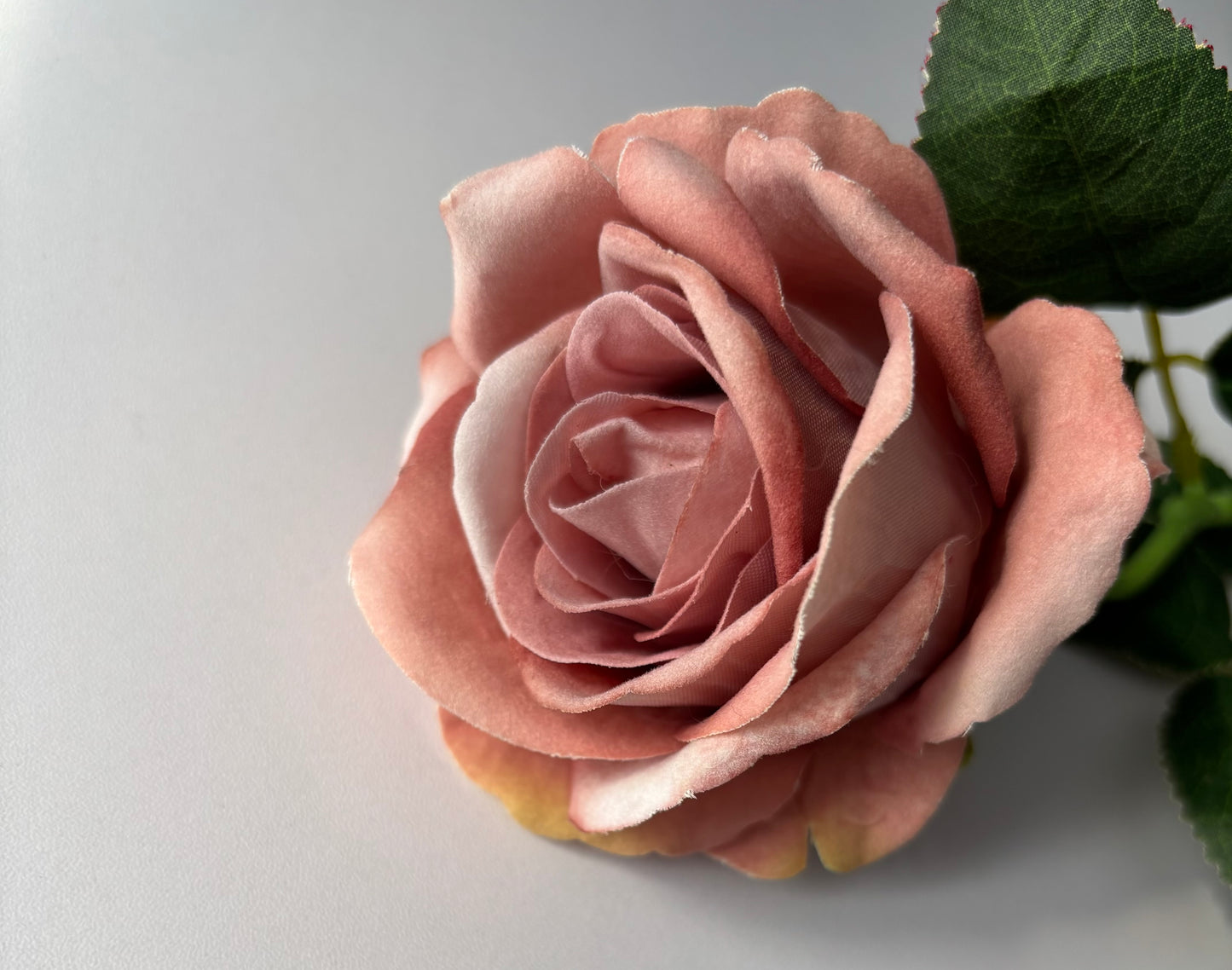 Dusky Pink Velvet Rose Stem