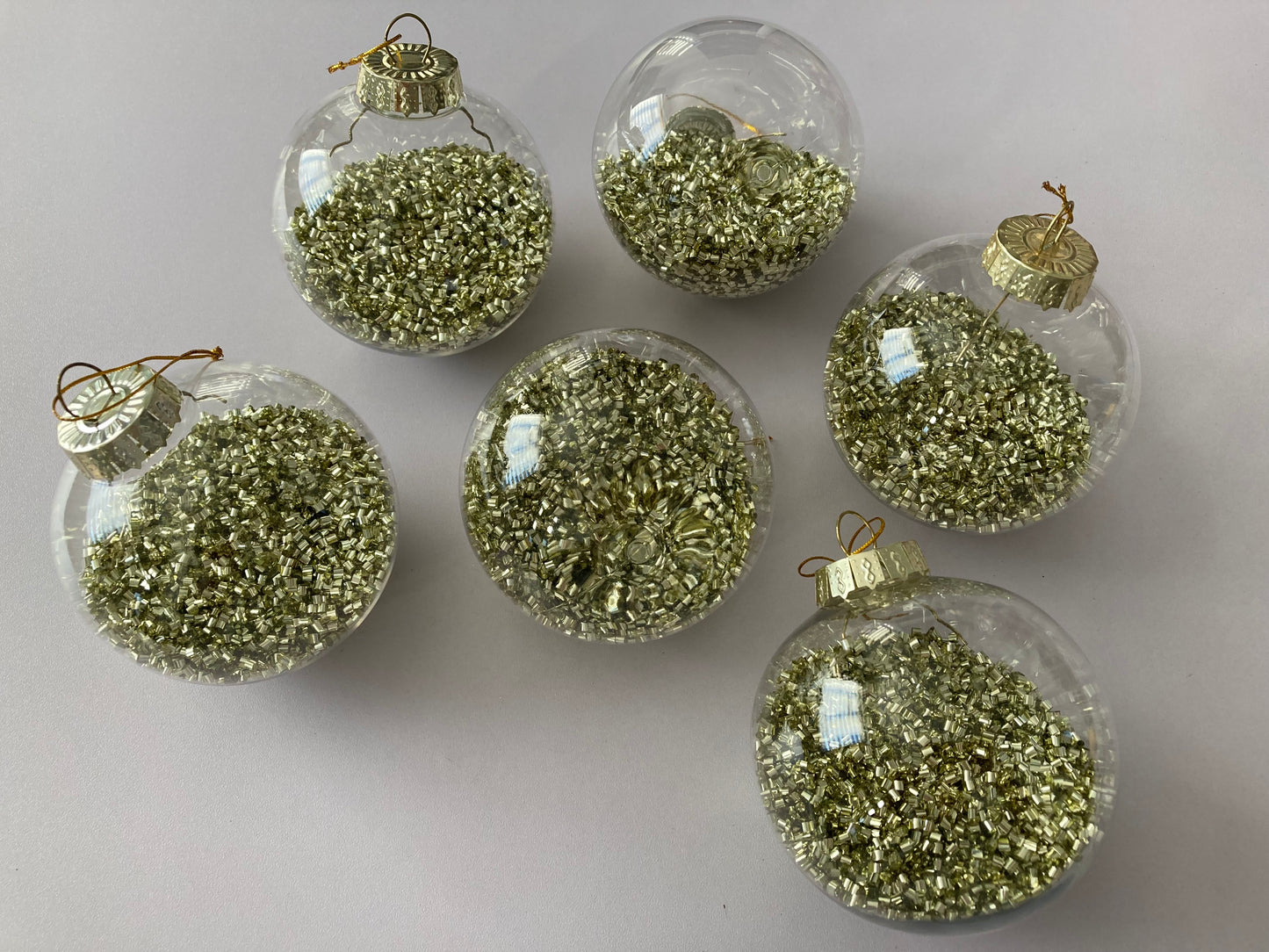 6Pck Gold Baubles