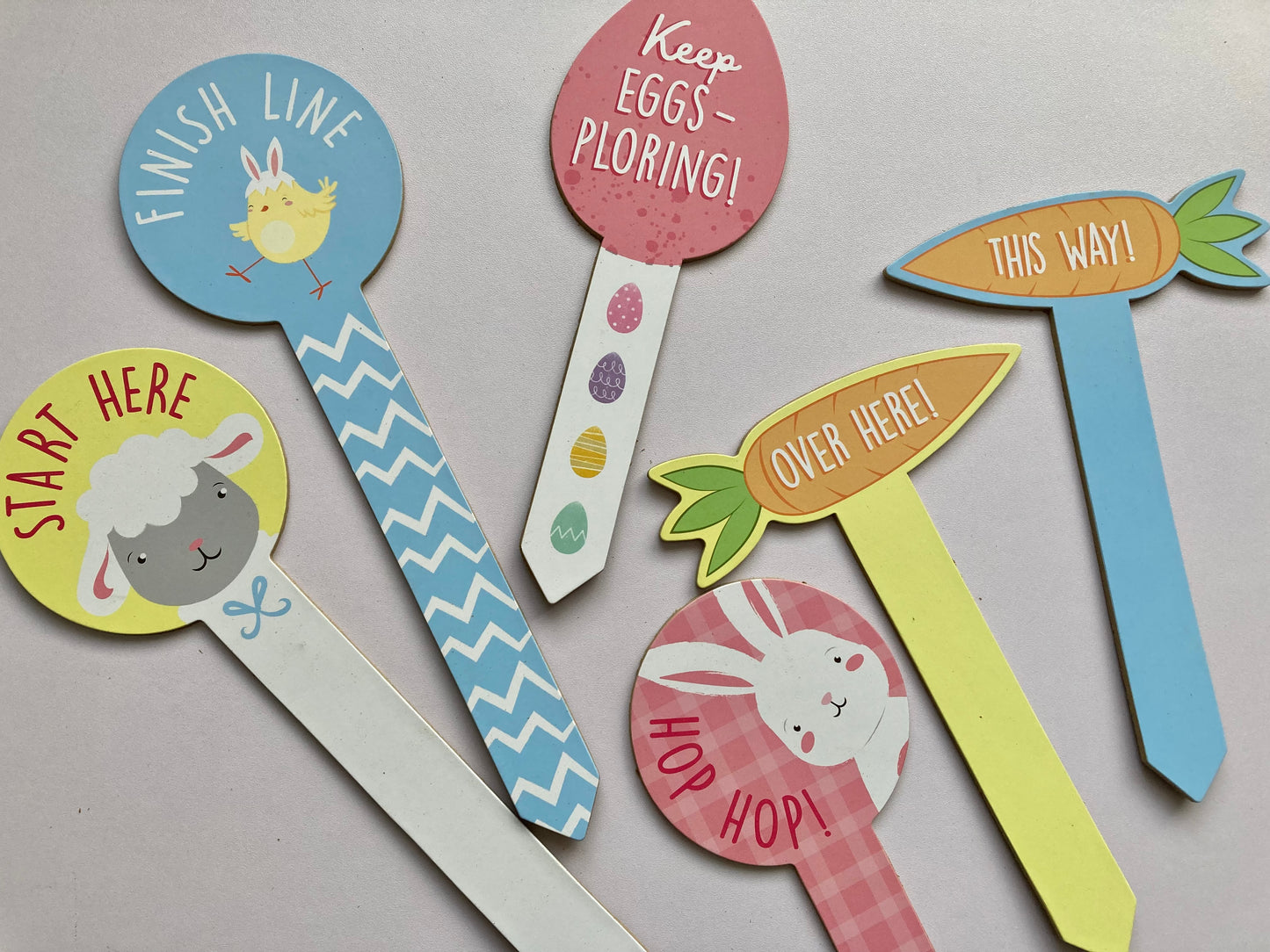 6pk Egg Hunt Wooden Sign Kit