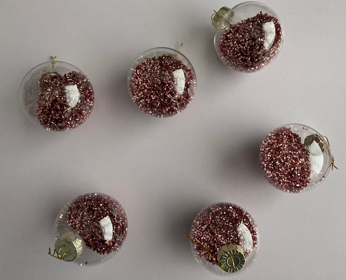 6pk Blush Pink Bauble Set
