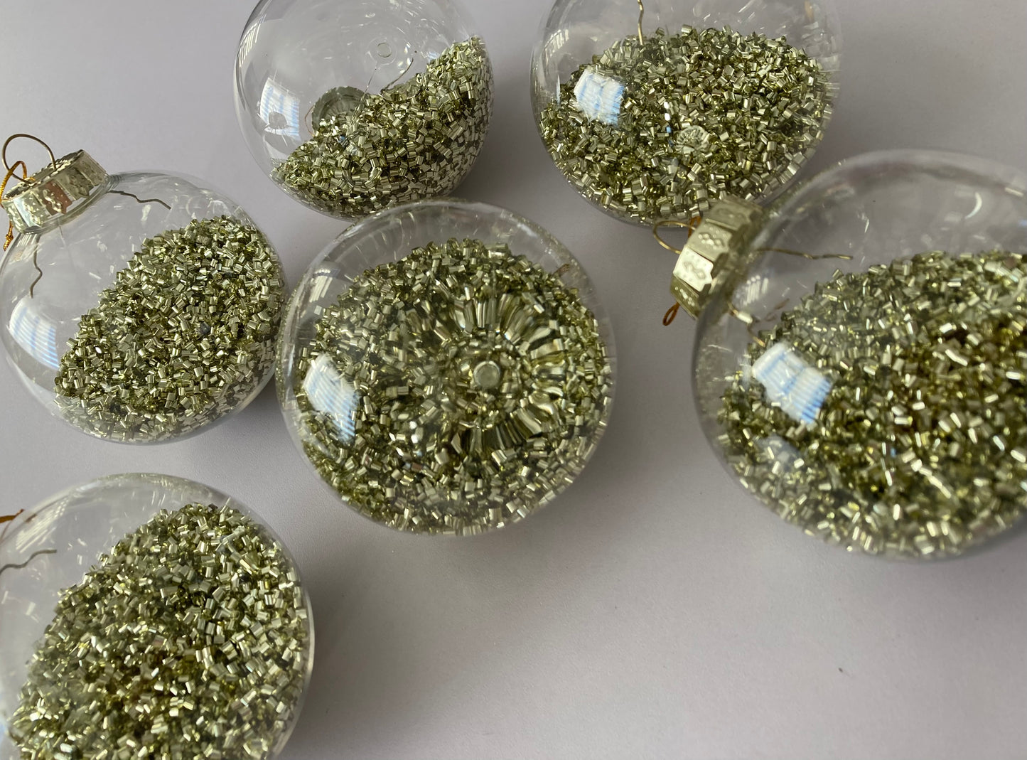 6Pck Gold Baubles