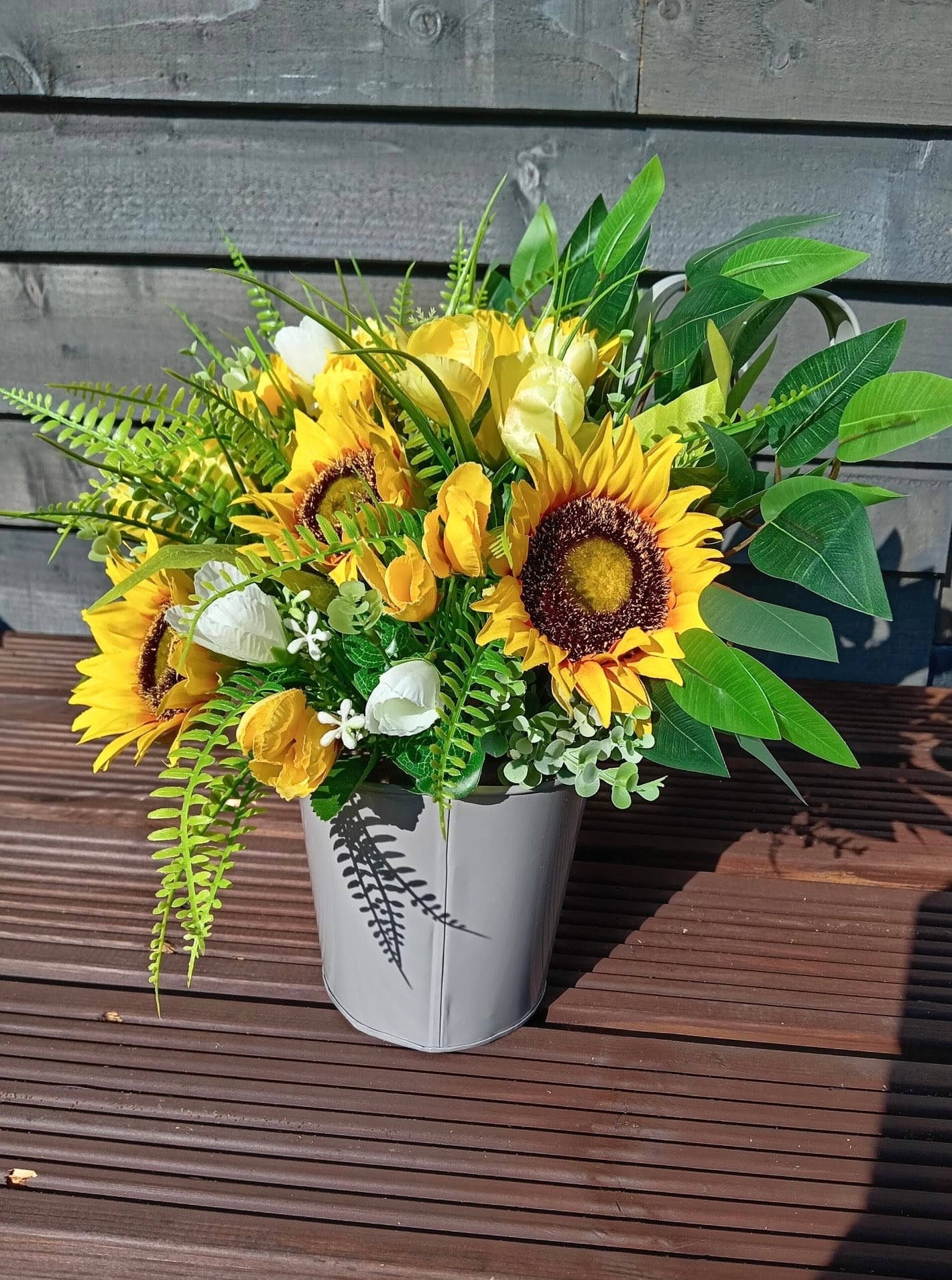 Sunflower & Tulip Double Hook Plant Pot