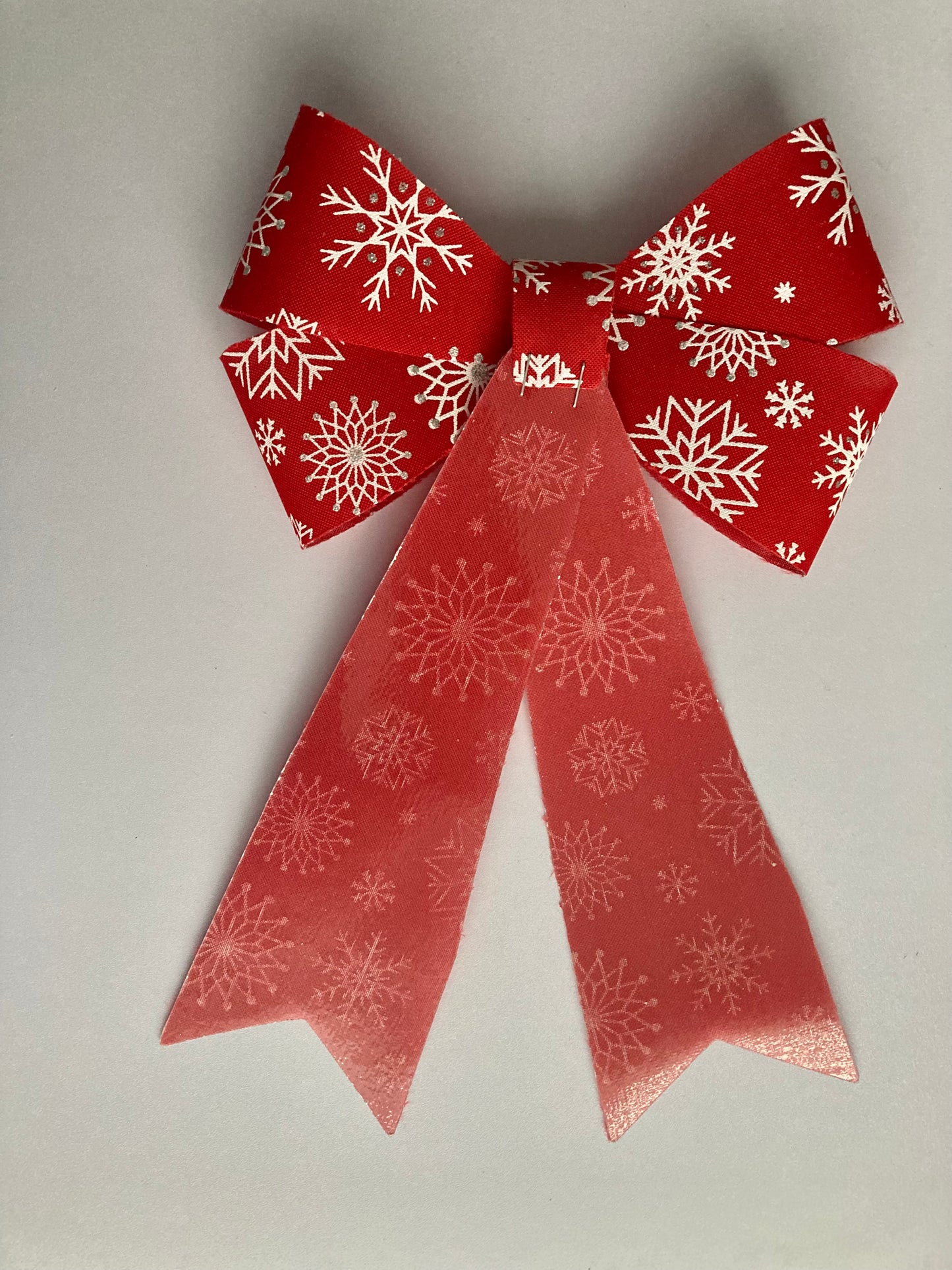 Red Snowy Large Bow