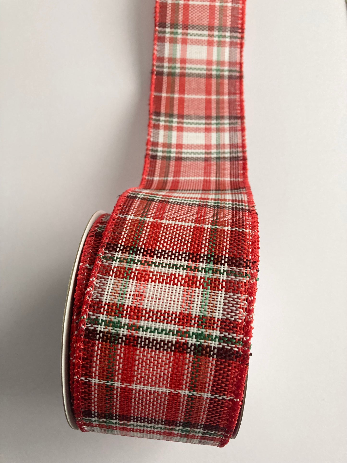 10yrds x 63mm Wired Edge Tartan Ribbon