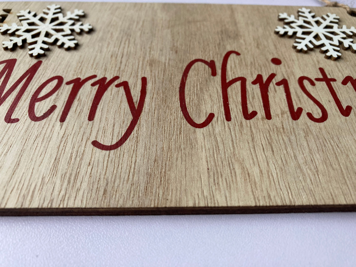 Wooden Christmas Stag Sign