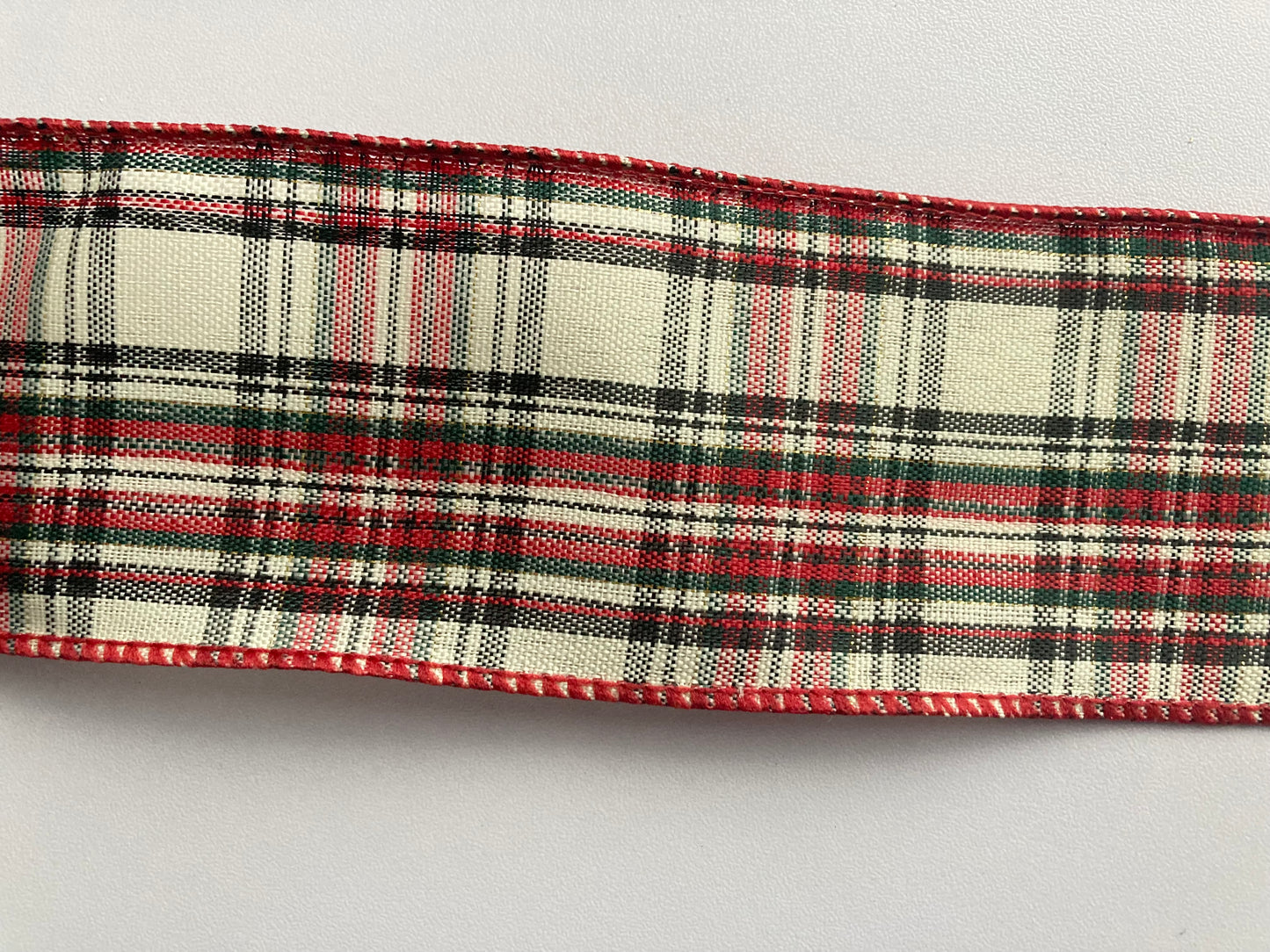 10yrds x 63mm Wired Edge Tartan Ribbon