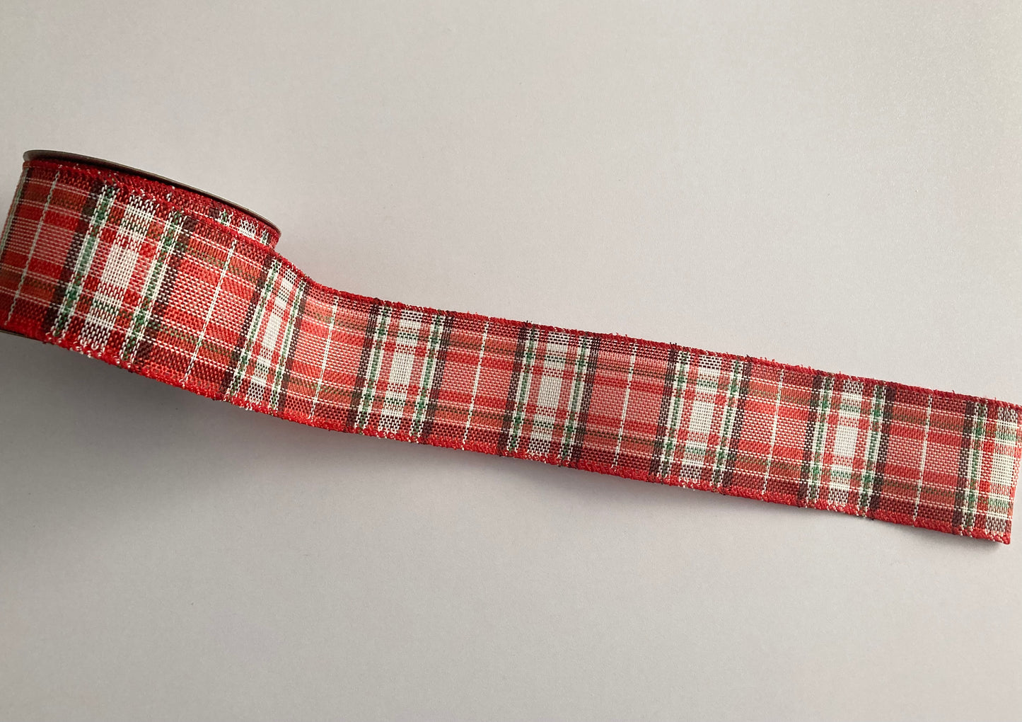 10yrds x 63mm Wired Edge Tartan Ribbon
