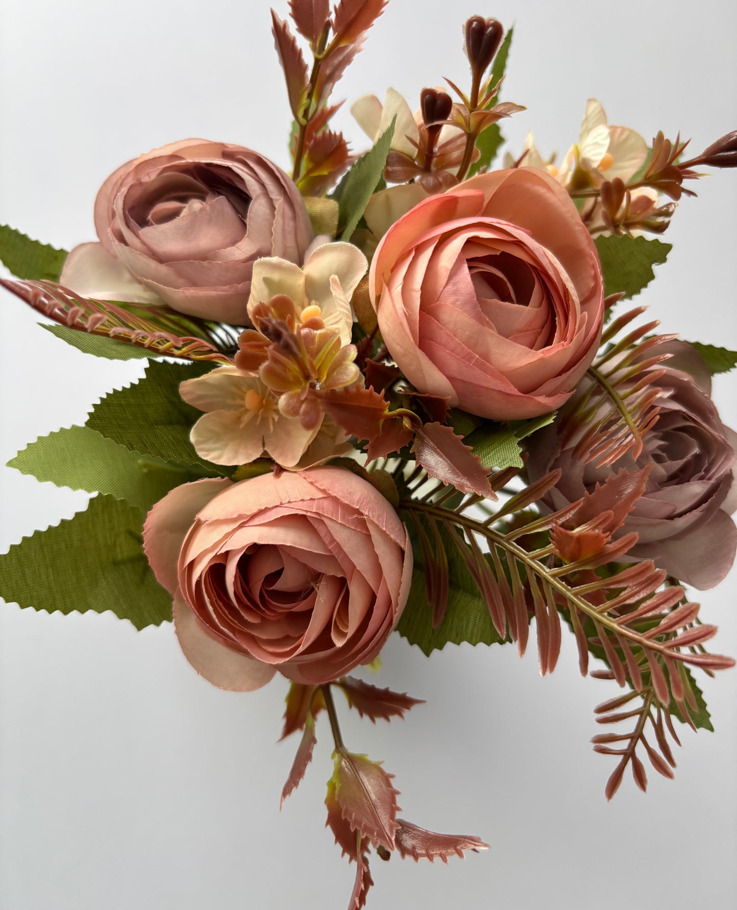 Dusky Pink & Purple Ranunculi & Hydrangea Bunch
