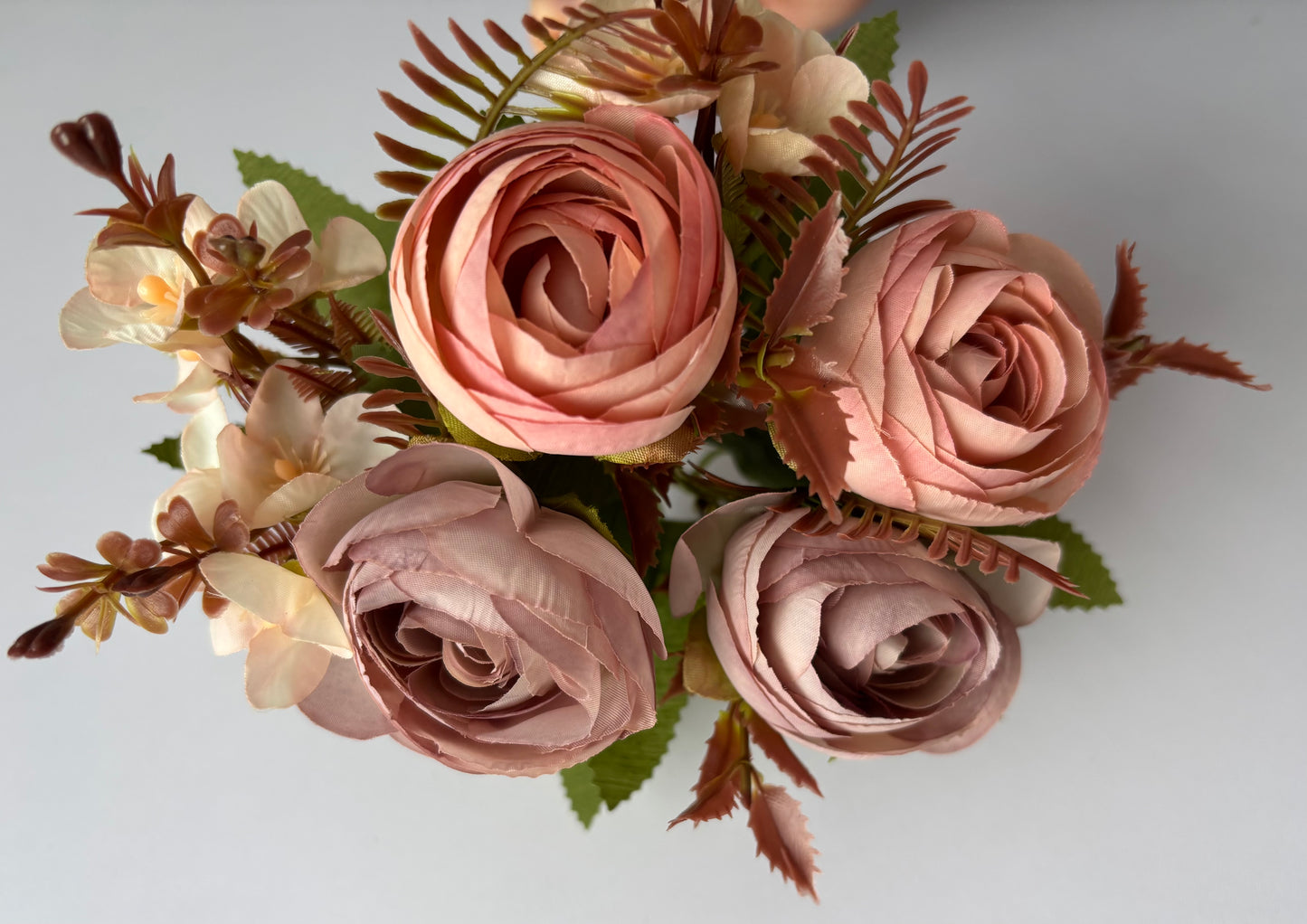 Dusky Pink & Purple Ranunculi & Hydrangea Bunch