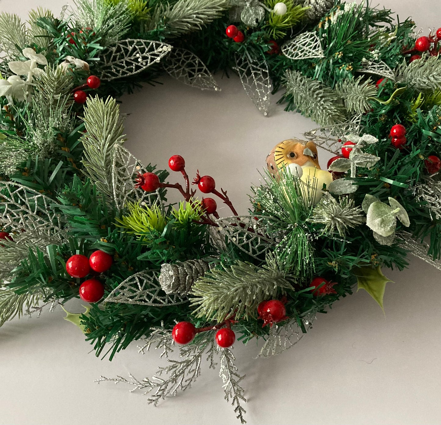 45cm Owl Winter Woodland Wreath