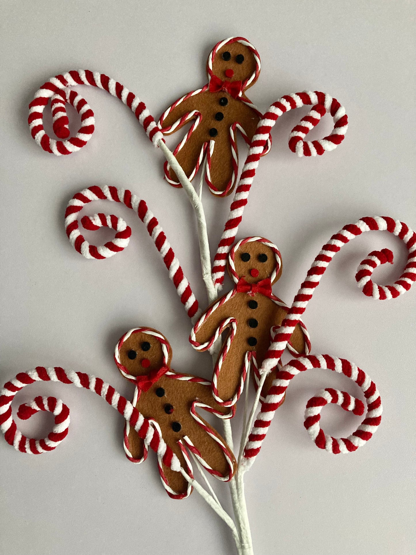 65cm Gingerbread & Candy Swirl Spray