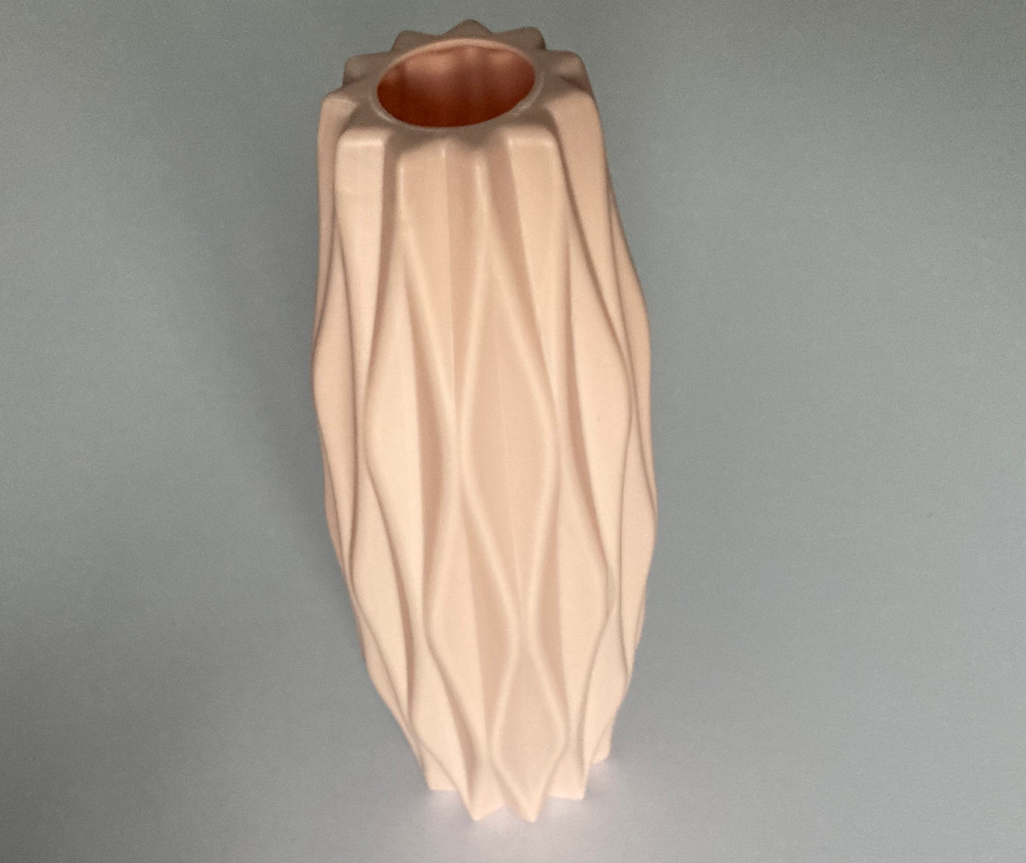 Pastel Peach Geometric Vase