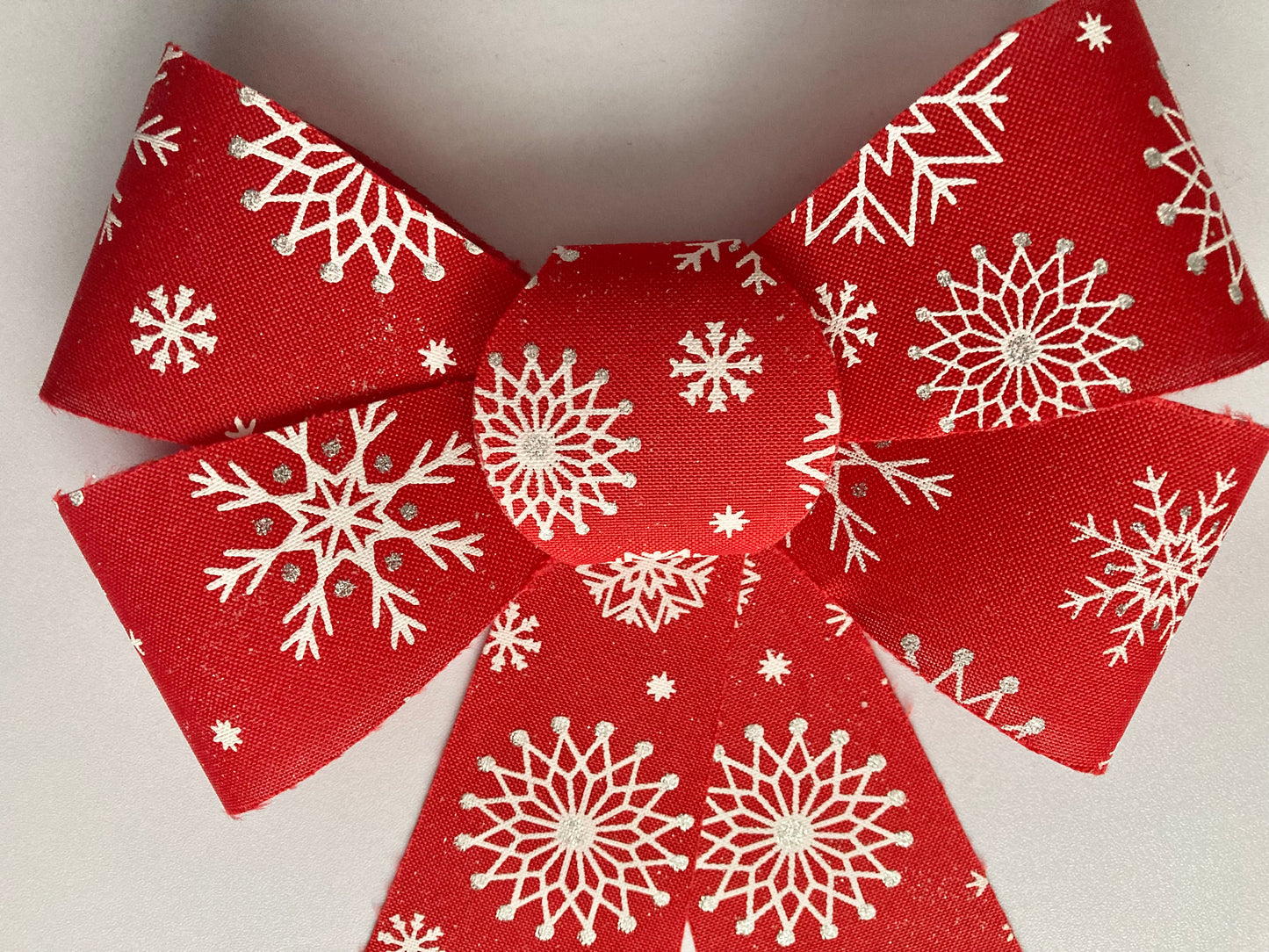 Red Snowy Large Bow
