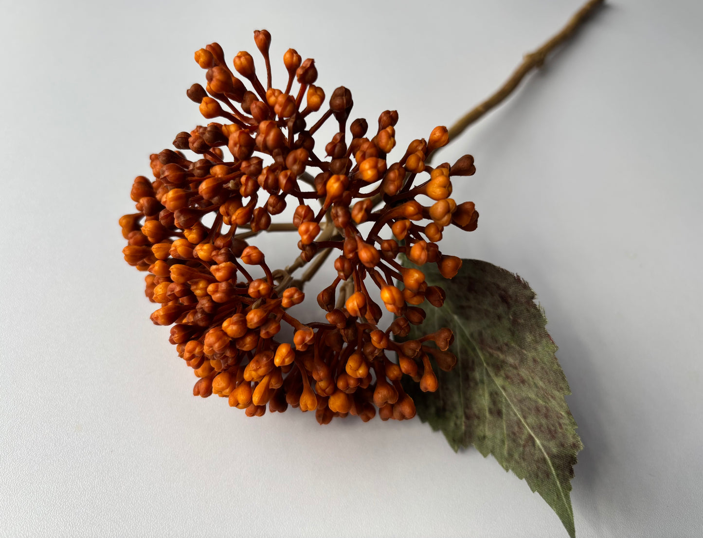Autumn Hydrangea Berry Stem Orange