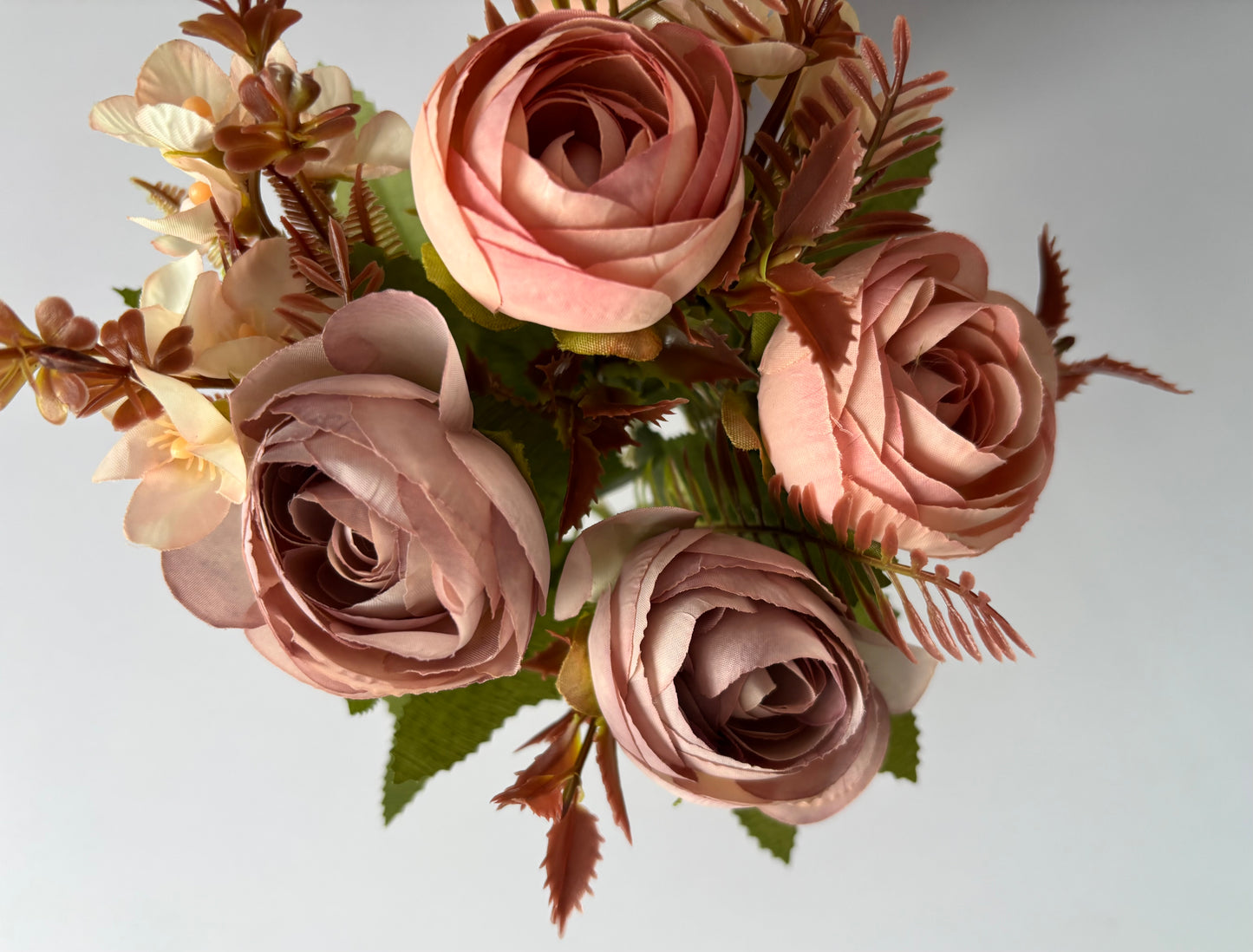 Dusky Pink & Purple Ranunculi & Hydrangea Bunch